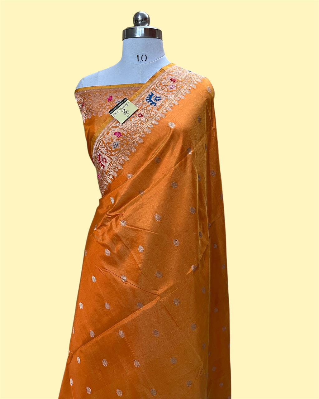 Pure Katan Handloom Silk - Kadhua Motifs with Meenakari Banarasi Saree
