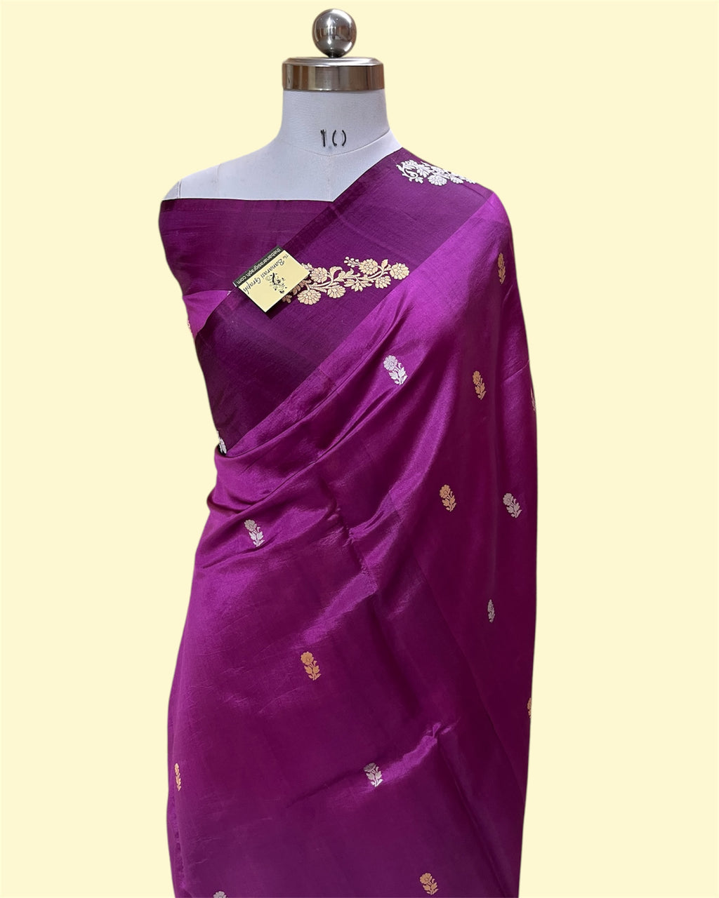 Pure Raw Mango Handloom Silk - Kadhua Motifs Banarasi Saree