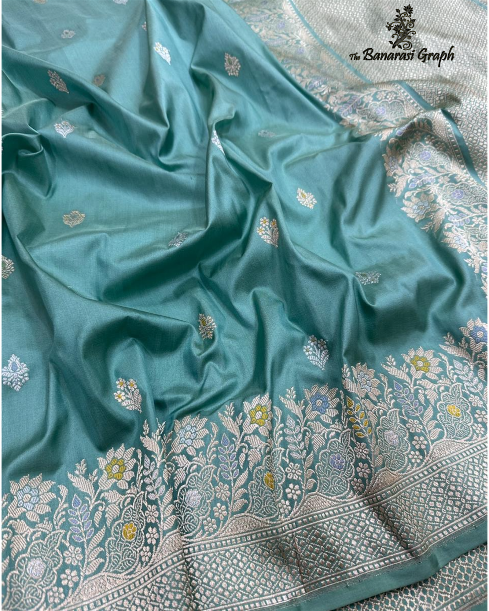 Pure Katan Handloom Silk - Kadhua Motifs with Meenakari Banarasi