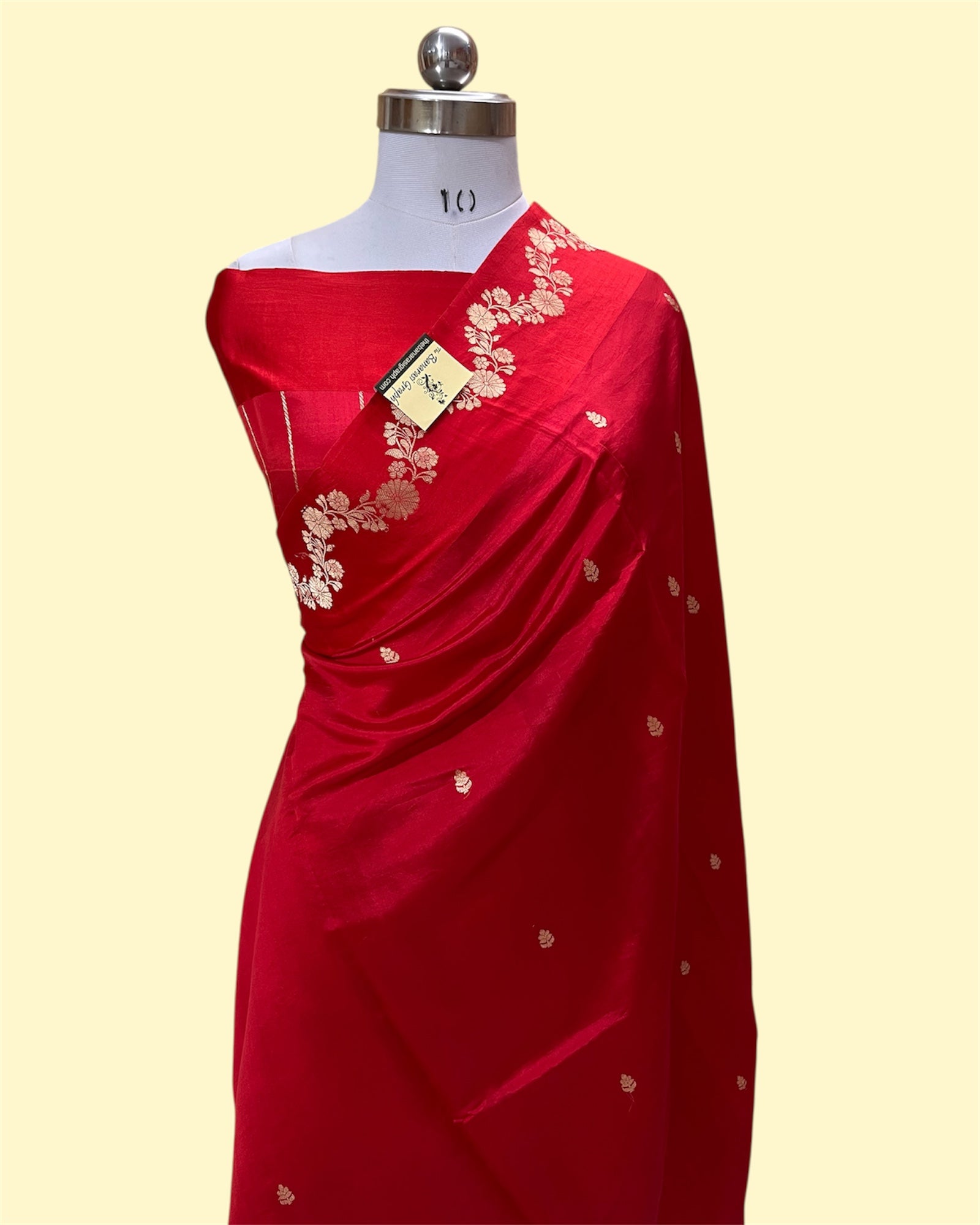 Pure Raw Mango Handloom Silk - Kadhua Motifs Banarasi Saree