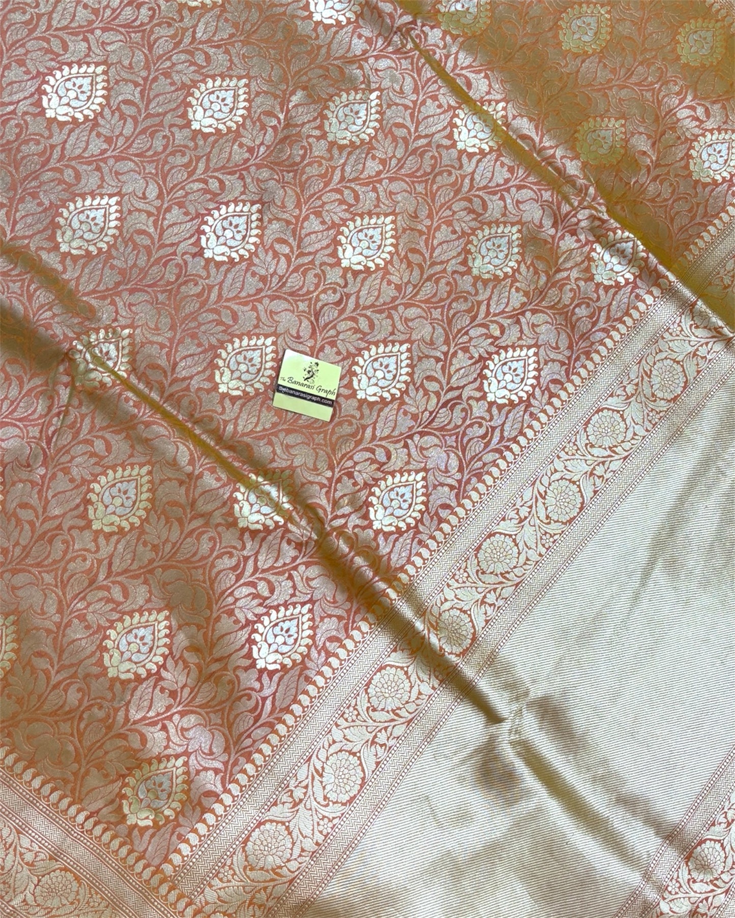 Pure Katan Handloom Silk - All Over Jaal Work with Meenakari Banarasi Saree
