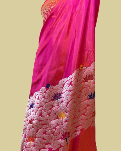 Pure Katan Handloom Silk - Kadhua Work Banarasi Saree