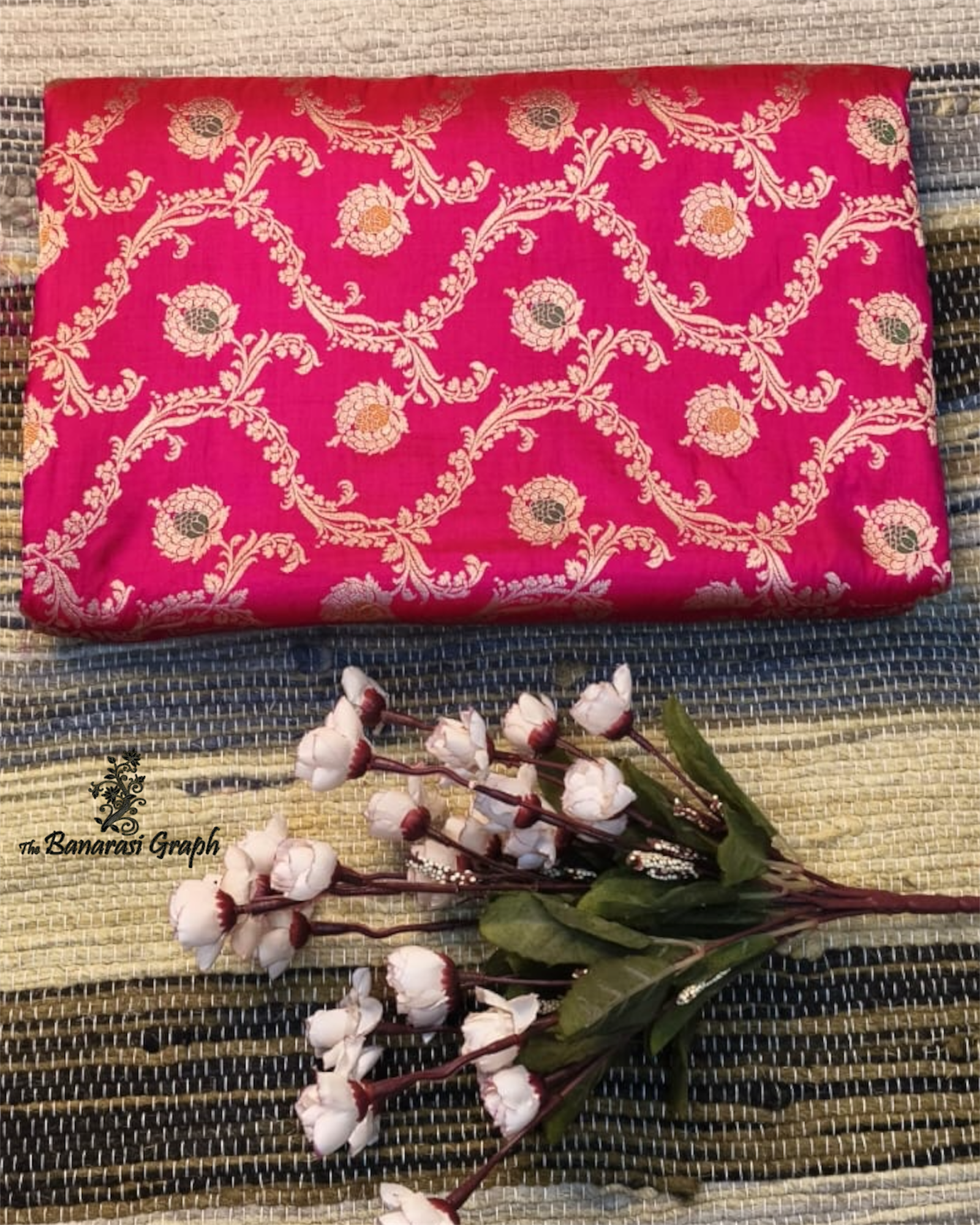 Pink Pure Katan Handloom Silk - All Over Jaal Work with Meenakari Banarasi Saree