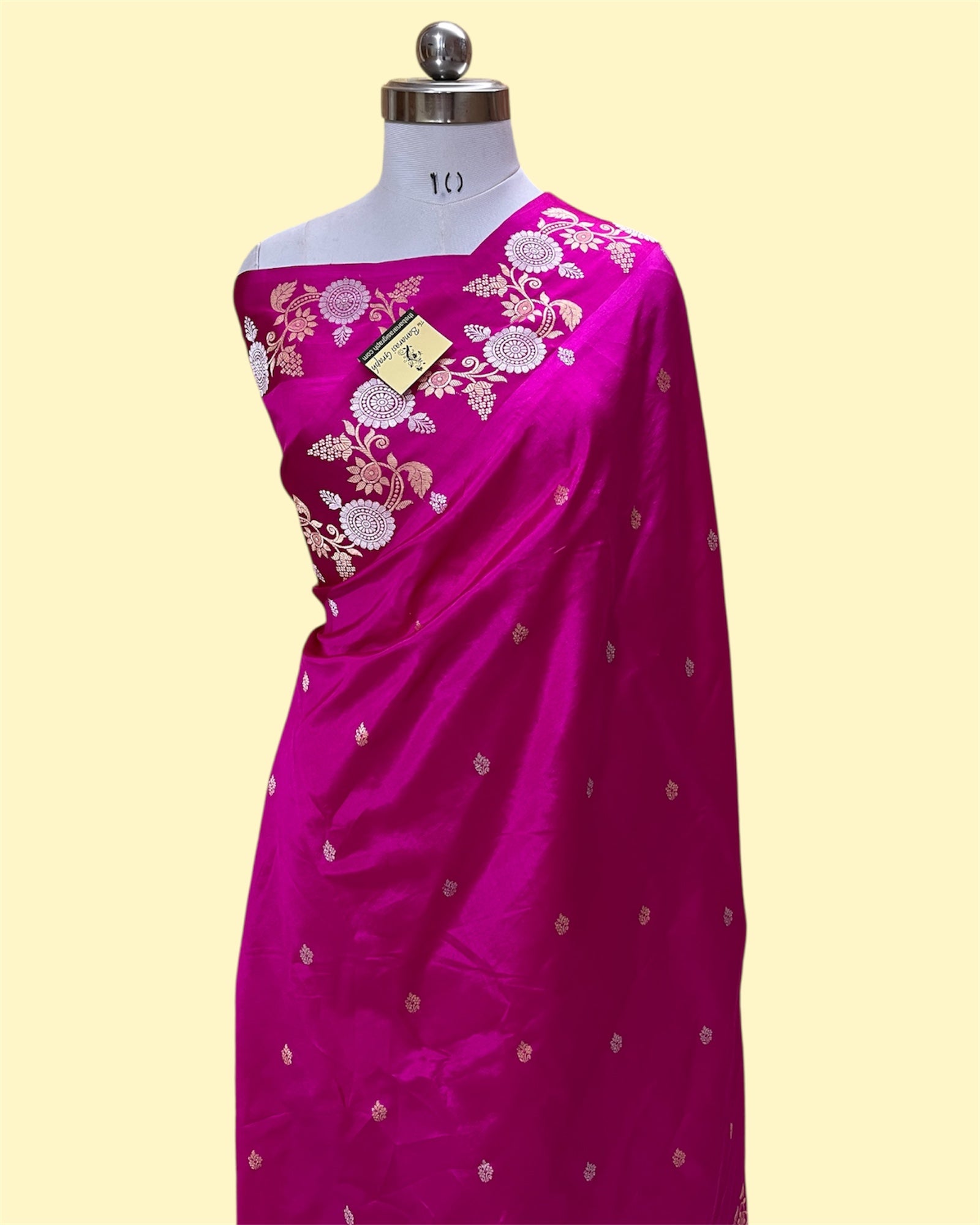 Pure Raw Mango Handloom Silk - Kadhua Motifs Banarasi Saree