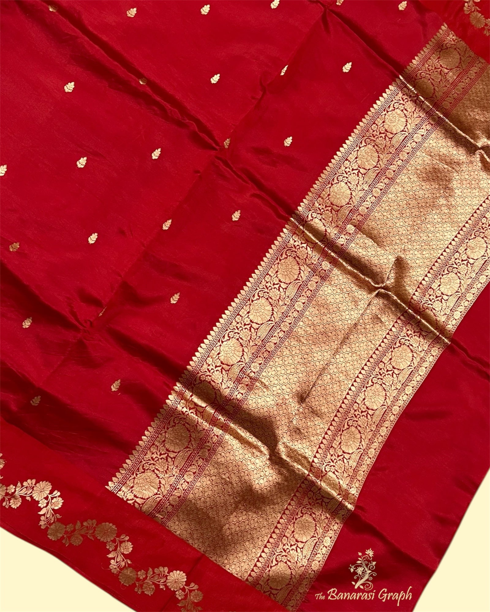 Pure Raw Mango Handloom Silk - Kadhua Motifs Banarasi Saree