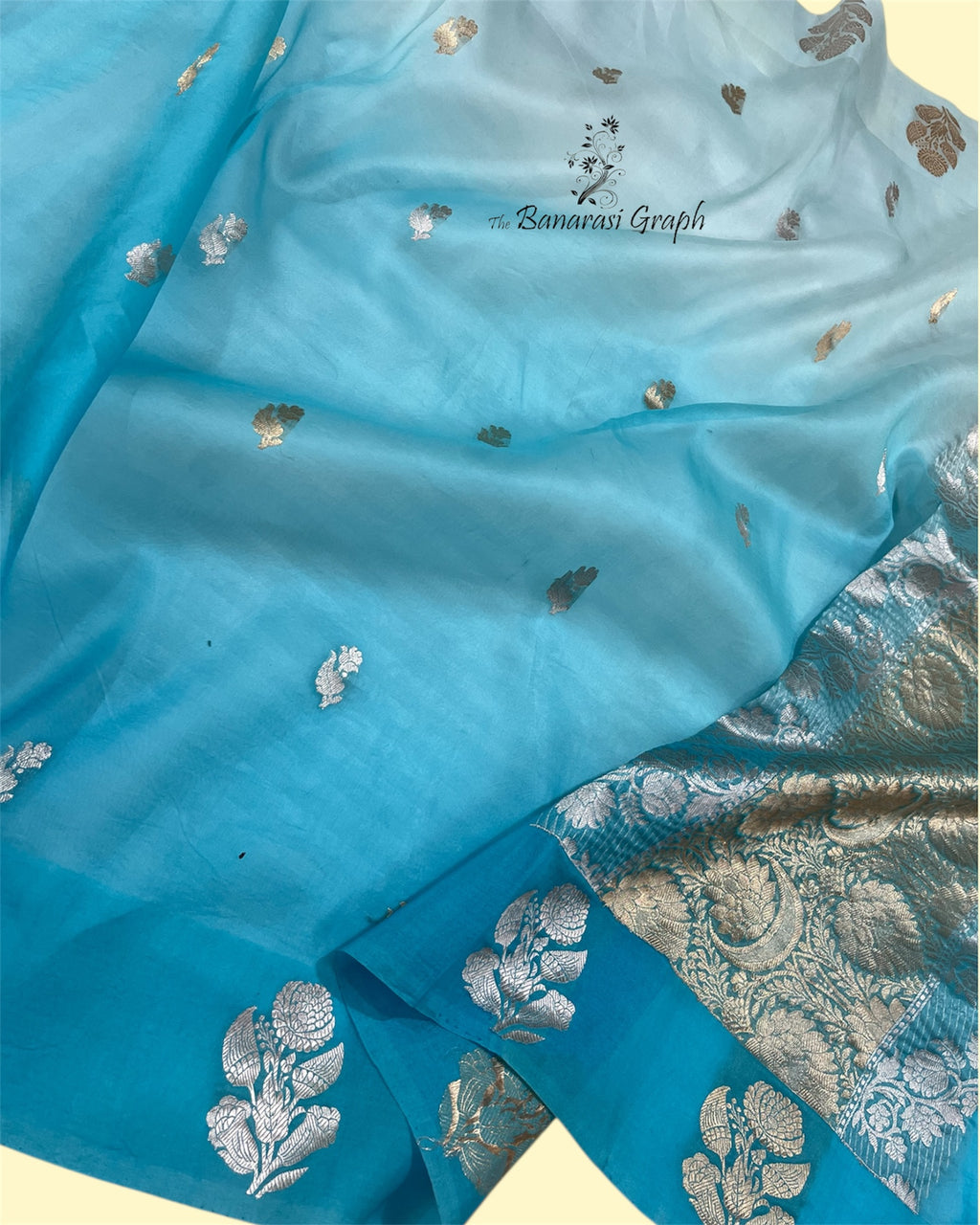 Pure Kora Handloom Silk - Kadhua Motifs Sona Rupa Banarasi Saree