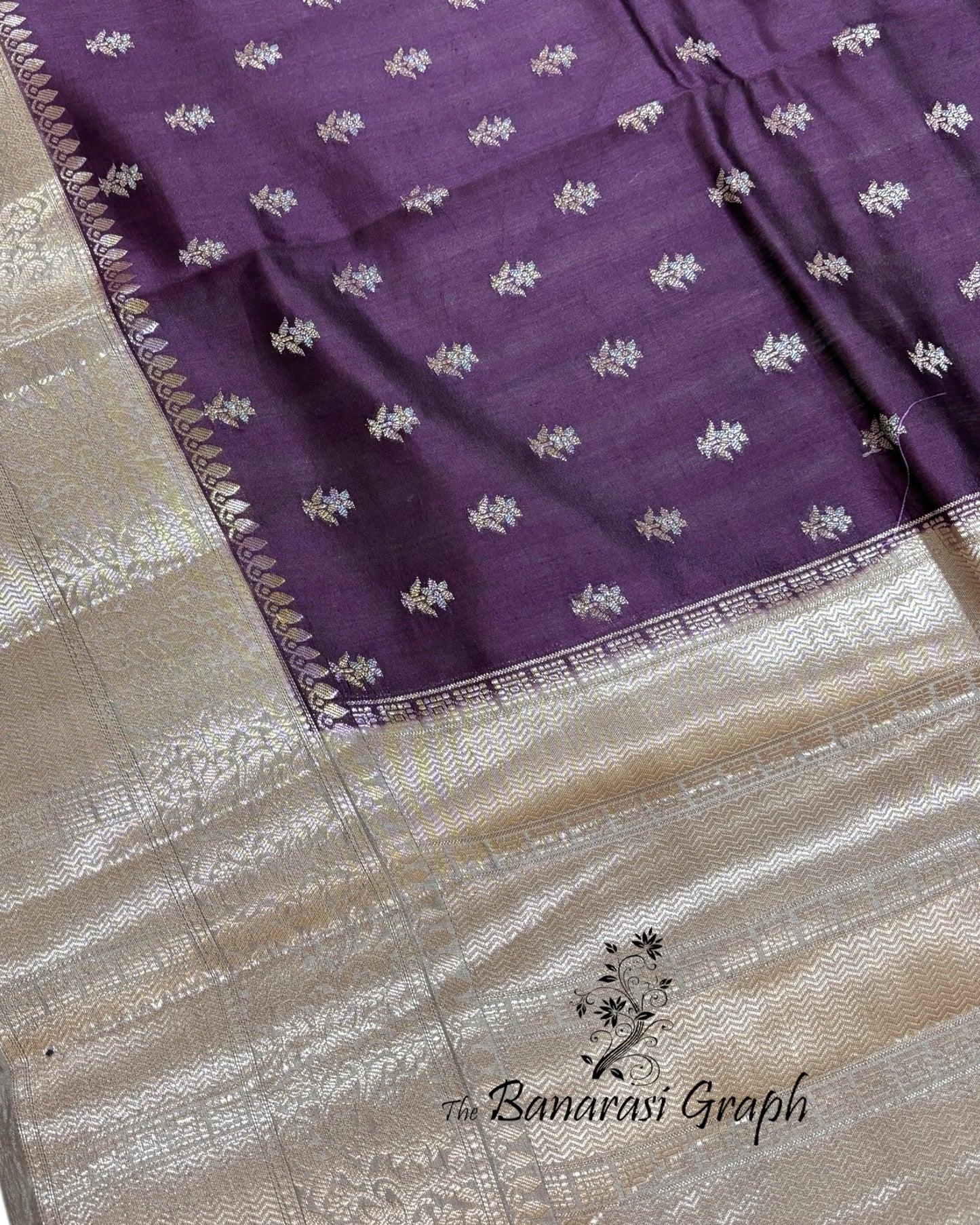 Magenta Pure Chiniya Silk - Banarasi Saree