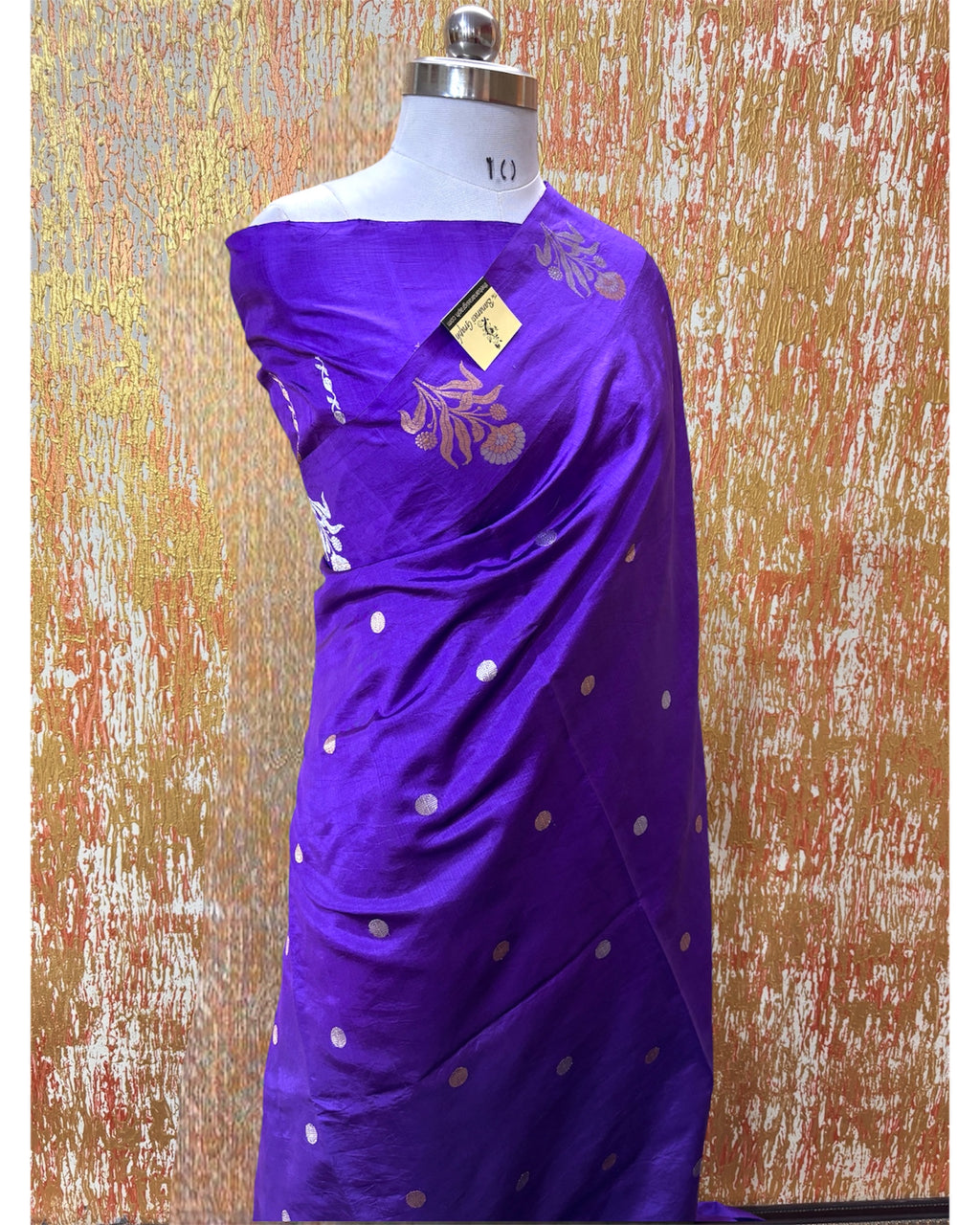 Pure Raw Mango Handloom Silk - Kadhua Motifs Sona Rupa Banarasi Saree