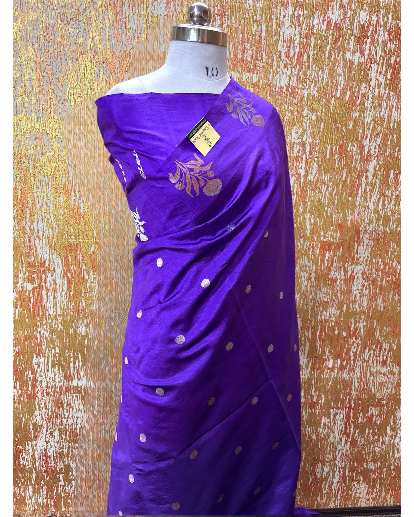 Pure Raw Mango Handloom Silk - Kadhua Motifs Sona Rupa Banarasi Saree