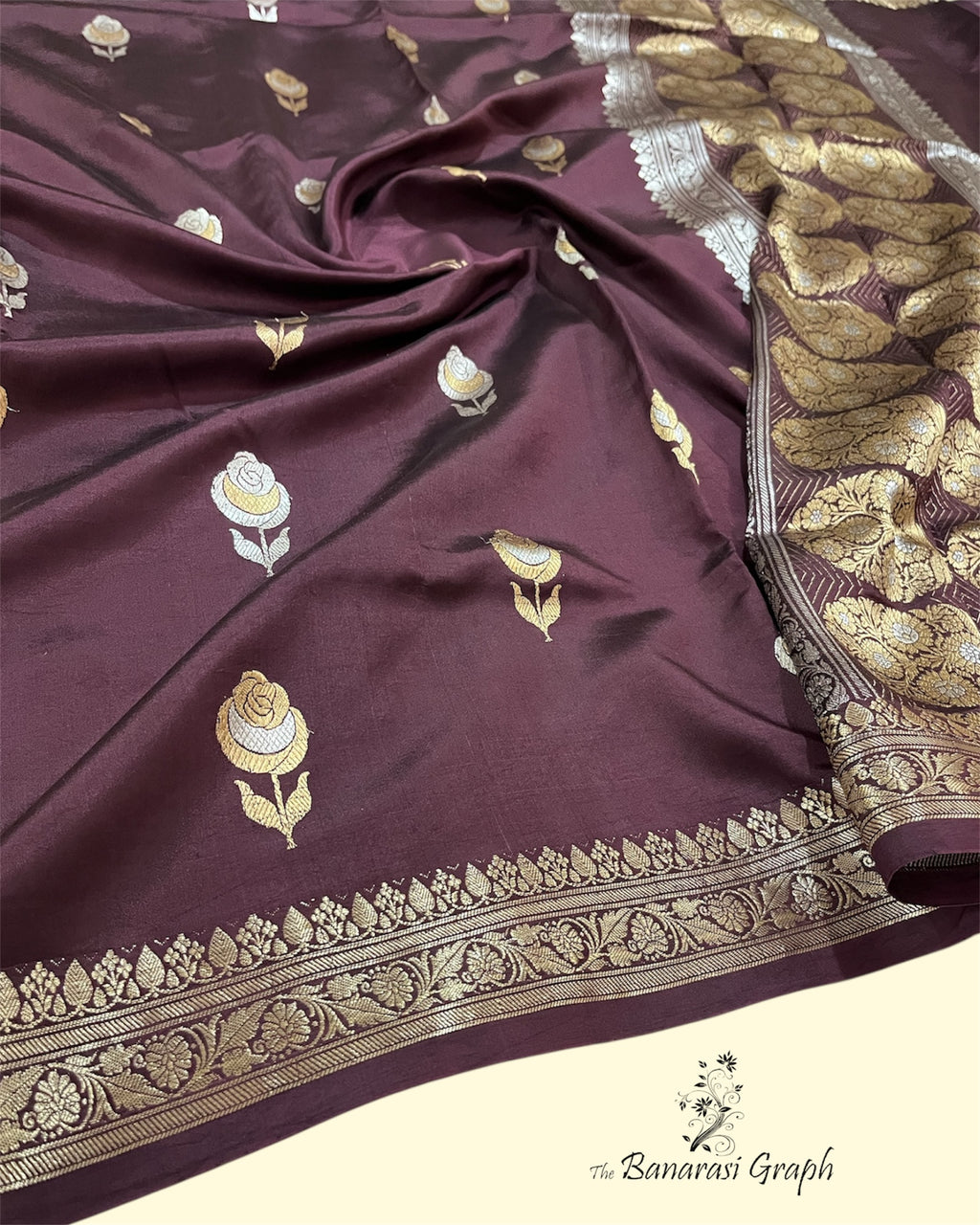 Pure Raw Mango Handloom Silk - Kadhua Motifs Sona Rupa Banarasi Saree