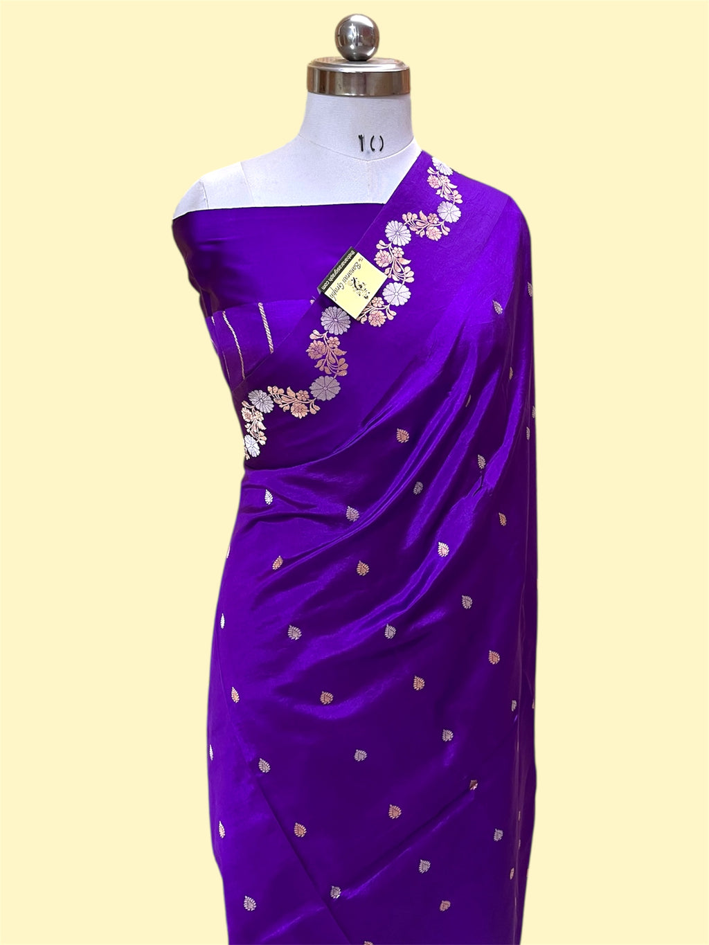 Pure Raw Mango Handloom Silk - Kadhua Motifs Banarasi Saree