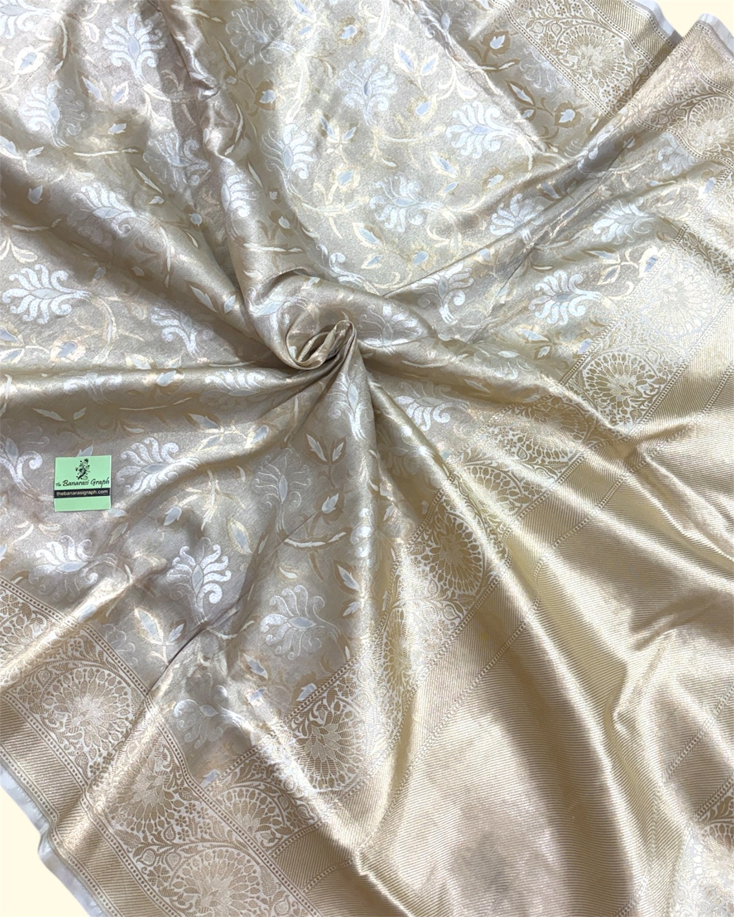 Pure Katan Handloom Silk - All Over Jaal Work With Meenakari Banarasi Saree