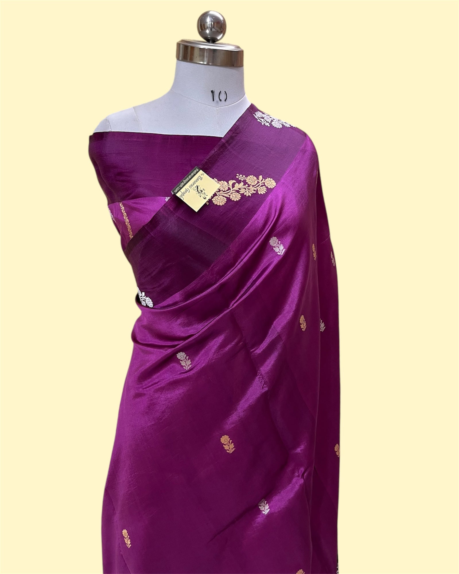 Pure Raw Mango Handloom Silk - Kadhua Motifs Banarasi Saree