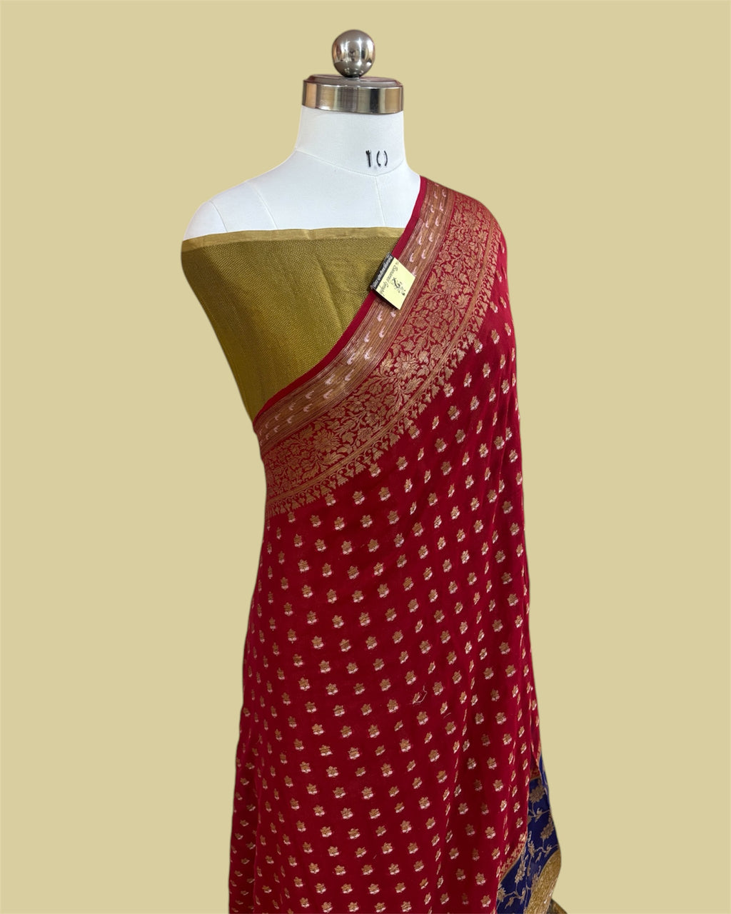 Pure Khaddi Chiffon Reshmi Zari - Banarasi Saree