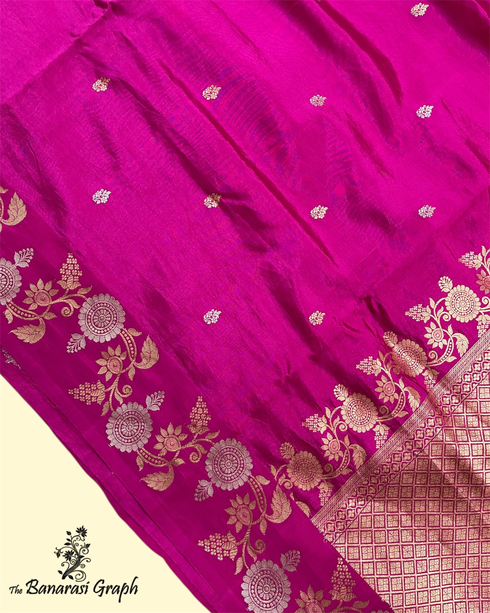 Pure Raw Mango Handloom Silk - Kadhua Motifs Banarasi Saree