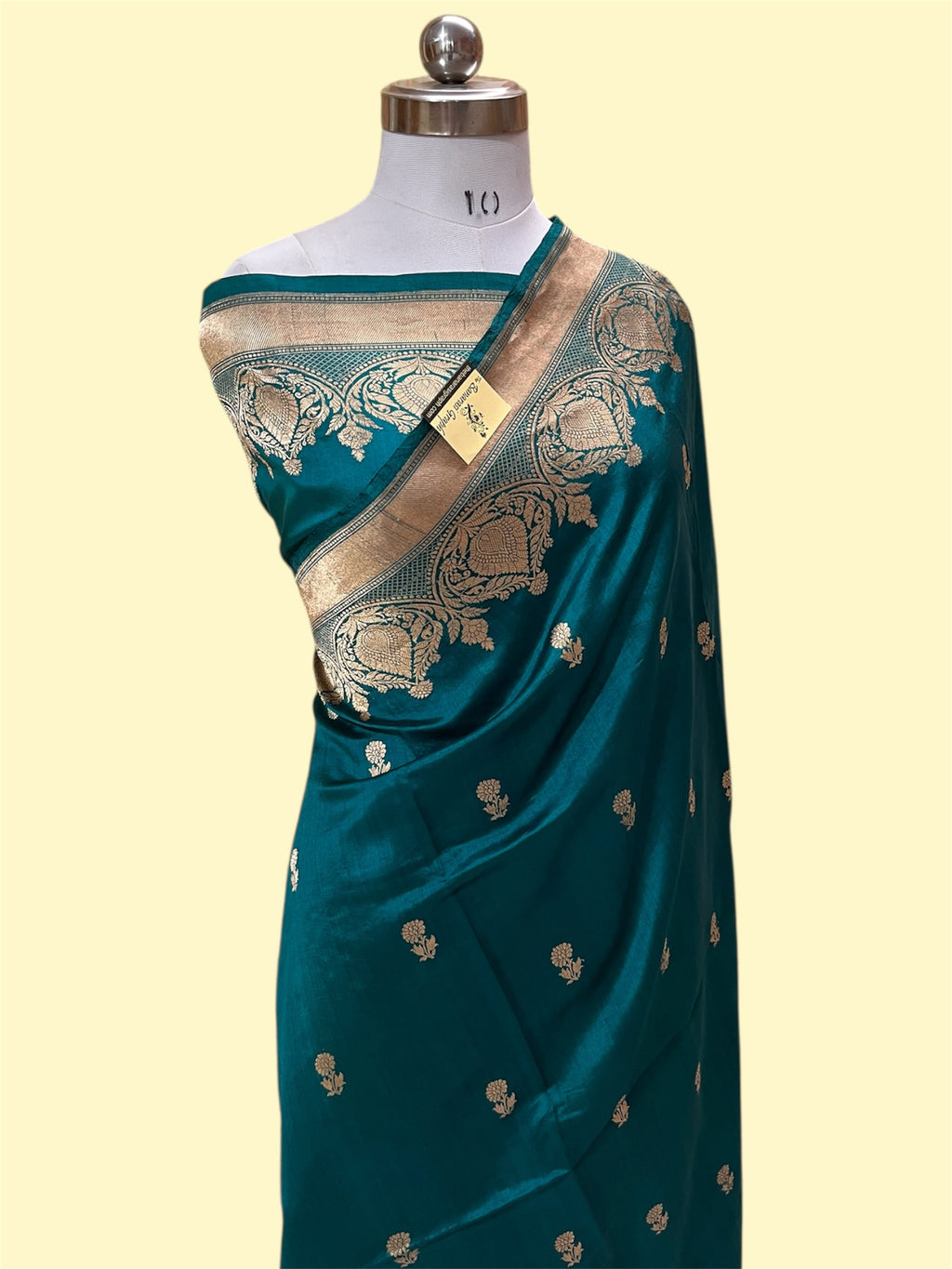 Pure Raw Mango Handloom Silk - Kadhua Motifs Banarasi Saree