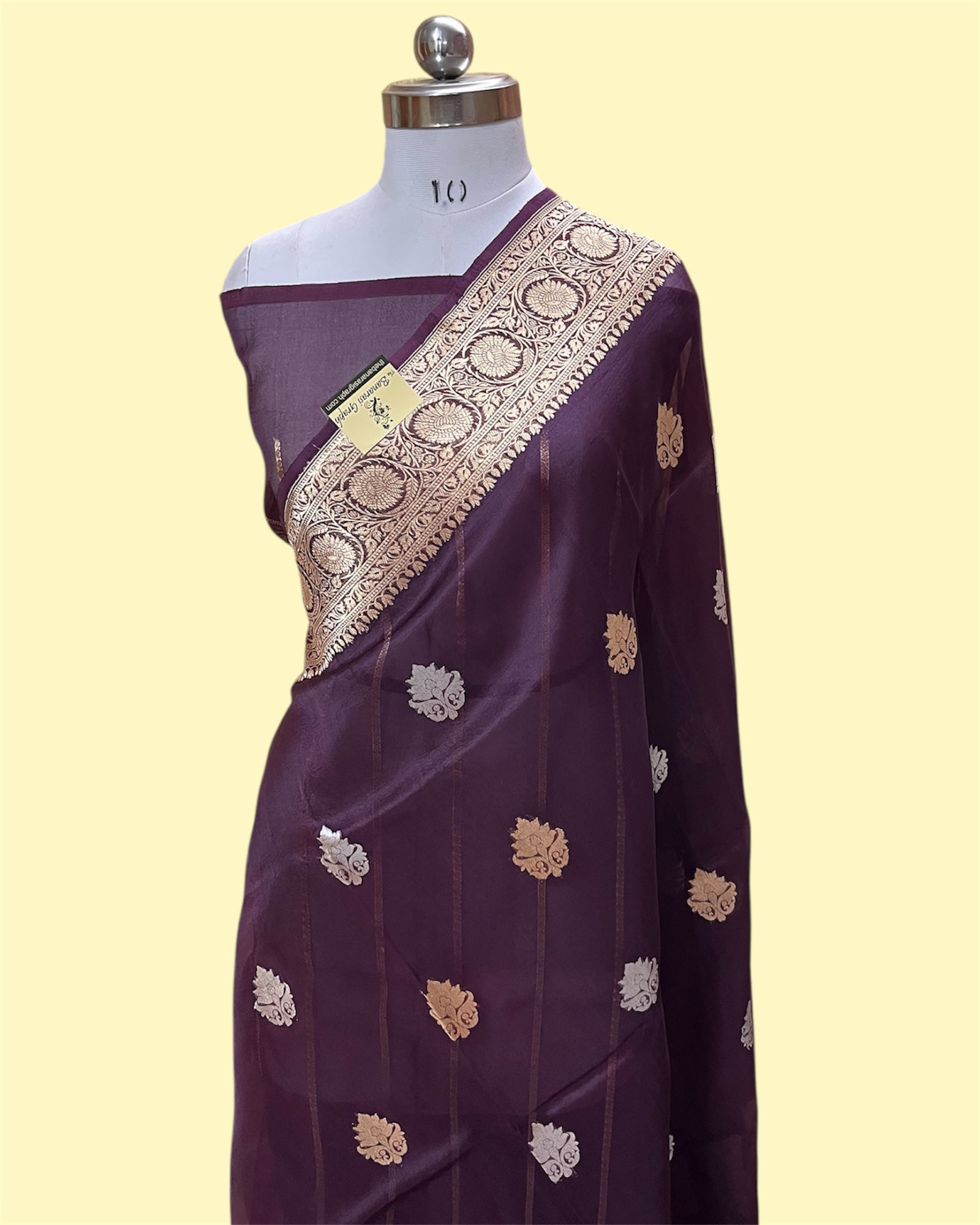 Pure Kora Handloom Silk - Kadhua Motifs Banarasi Saree