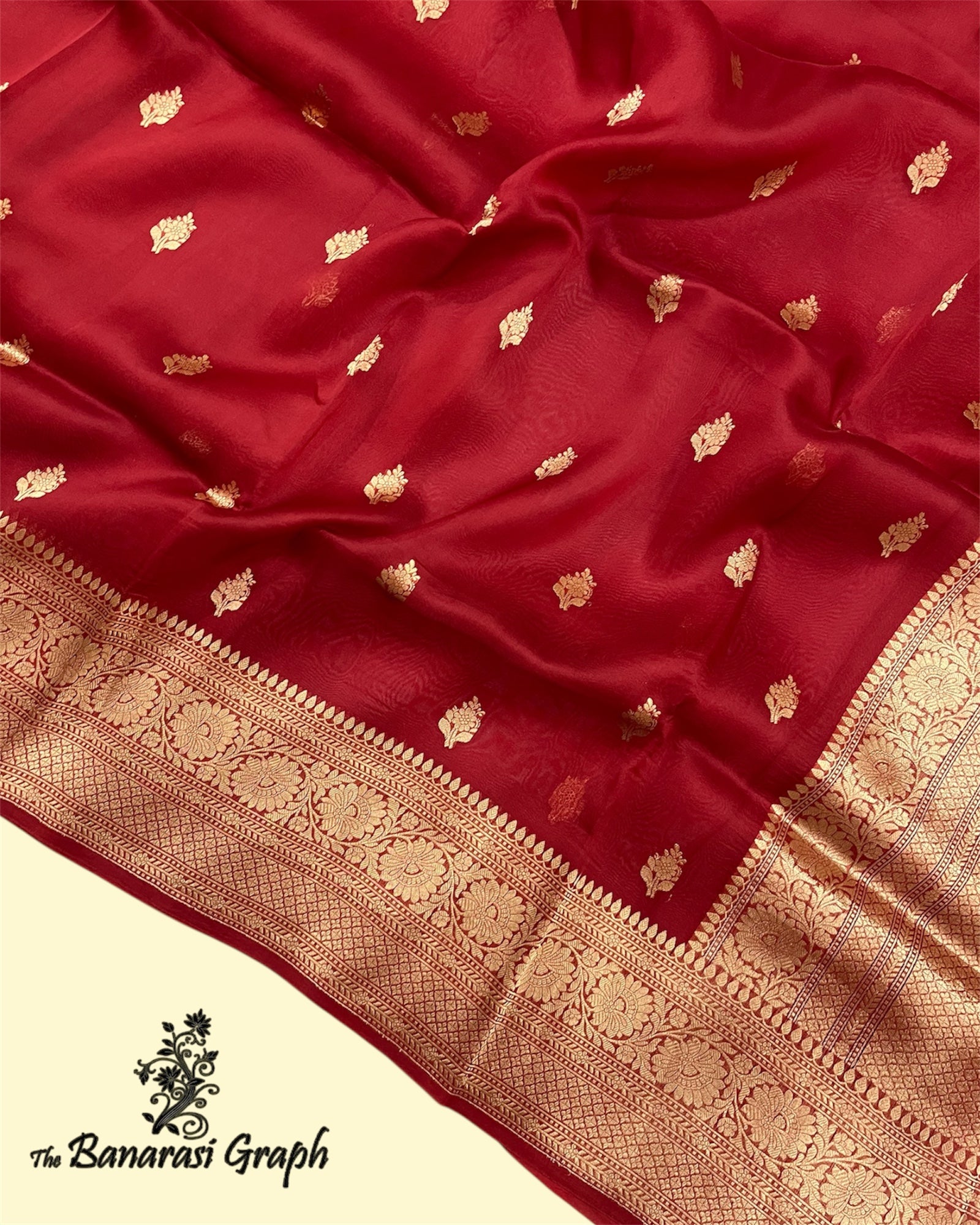 Pure Kora Handloom Silk - Kadhua Motifs Banarasi Saree