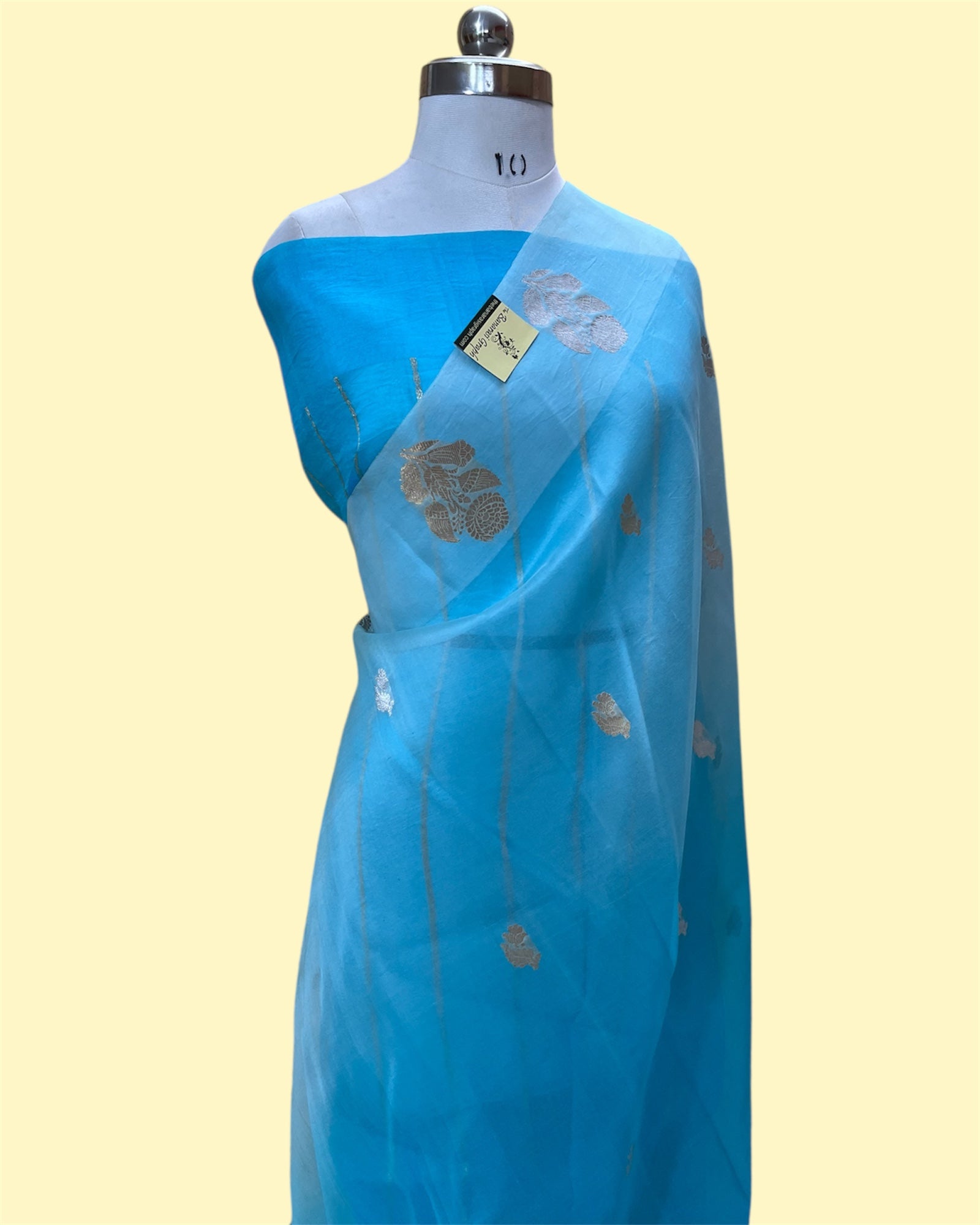 Pure Kora Handloom Silk - Kadhua Motifs Sona Rupa Banarasi Saree