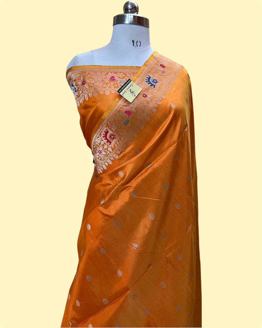 Pure Katan Handloom Silk - Kadhua Motifs with Meenakari Banarasi Saree