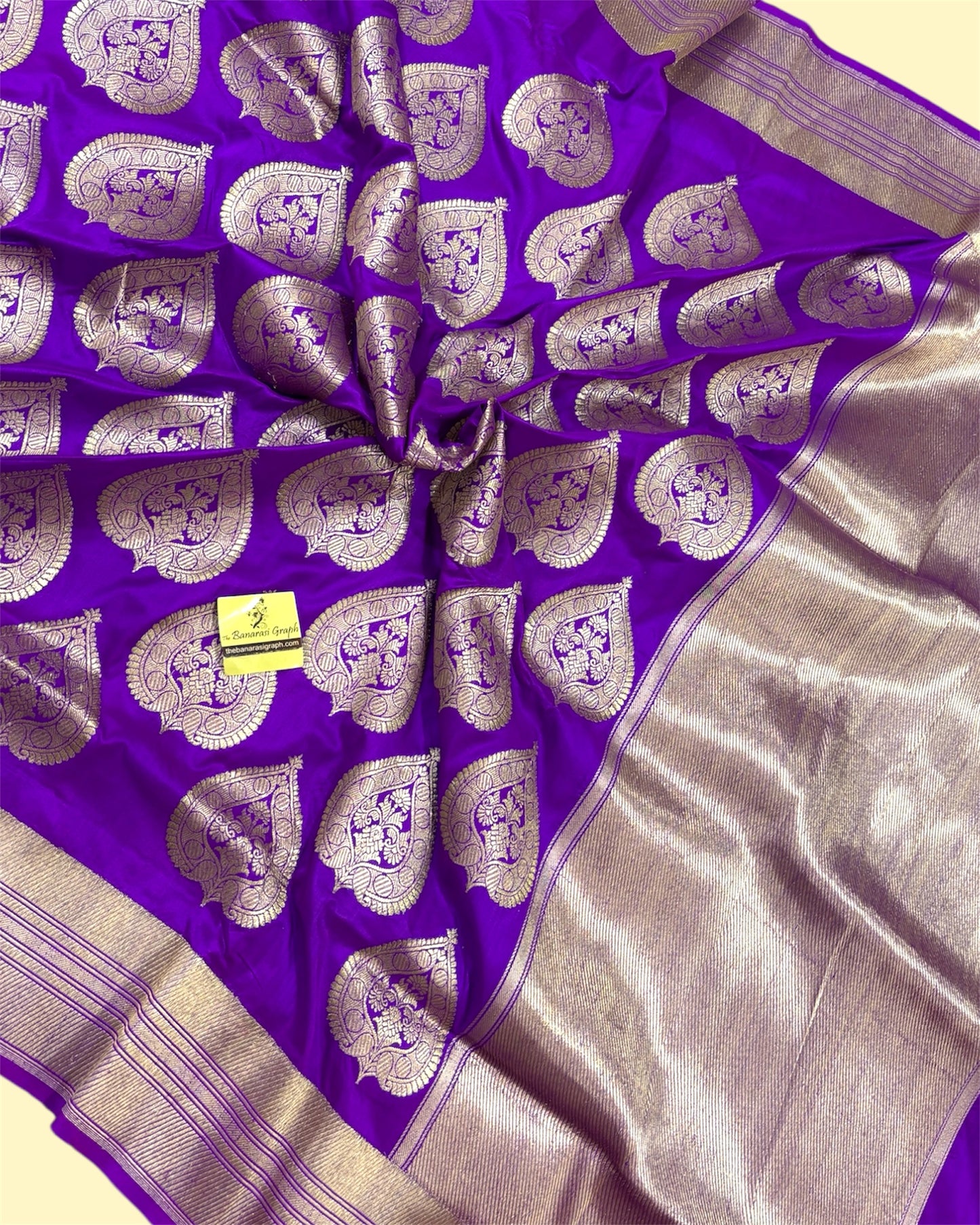 Pure Katan Handloom Silk - Kadhua Motifs All Over Boota Work Banarasi Saree