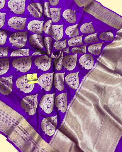 Pure Katan Handloom Silk - Kadhua Motifs All Over Boota Work Banarasi Saree