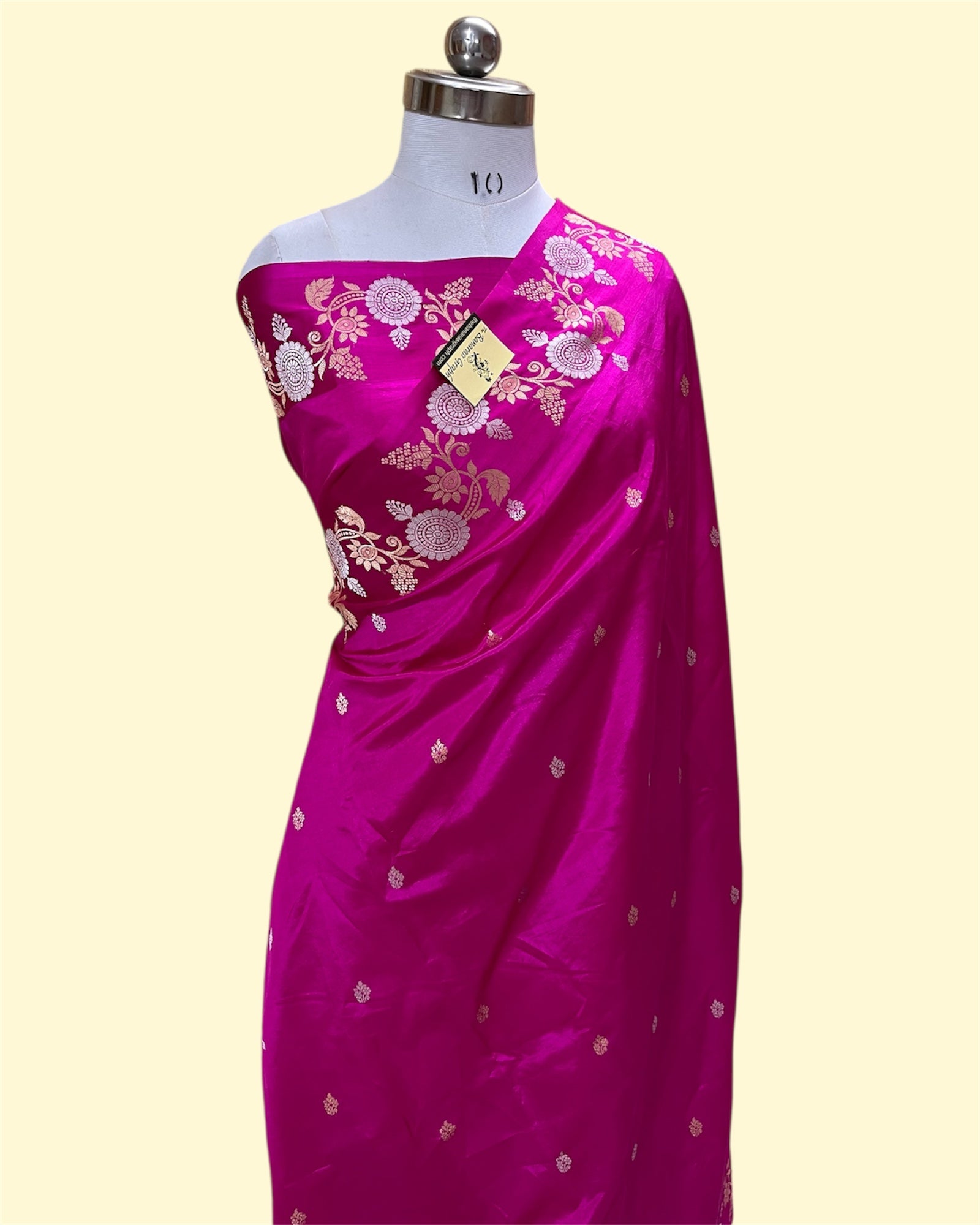 Pure Raw Mango Handloom Silk - Kadhua Motifs Banarasi Saree