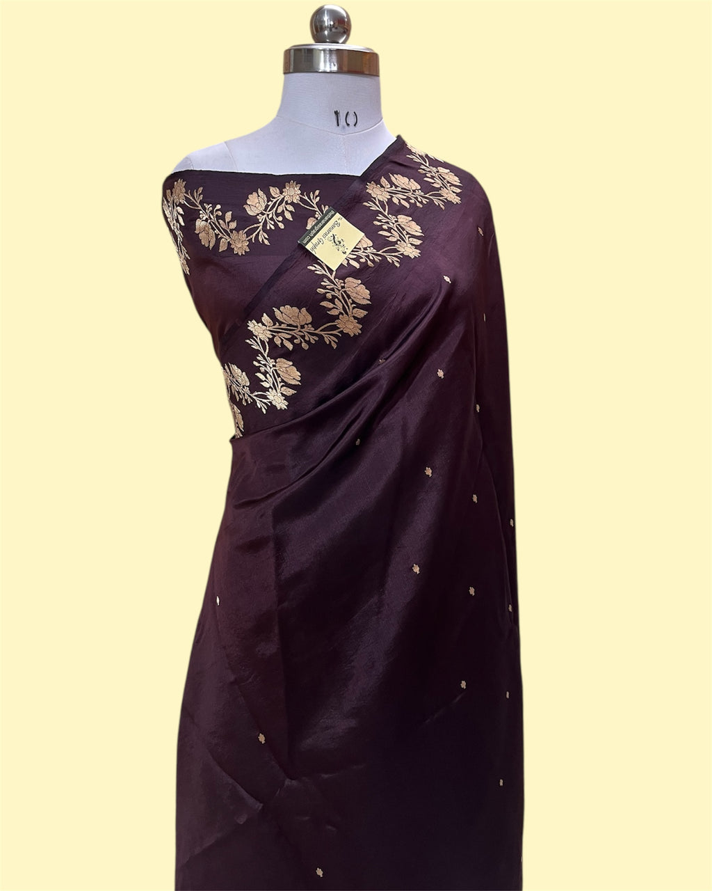 Pure Raw Mango Handloom Silk - Kadhua Motifs Banarasi Saree