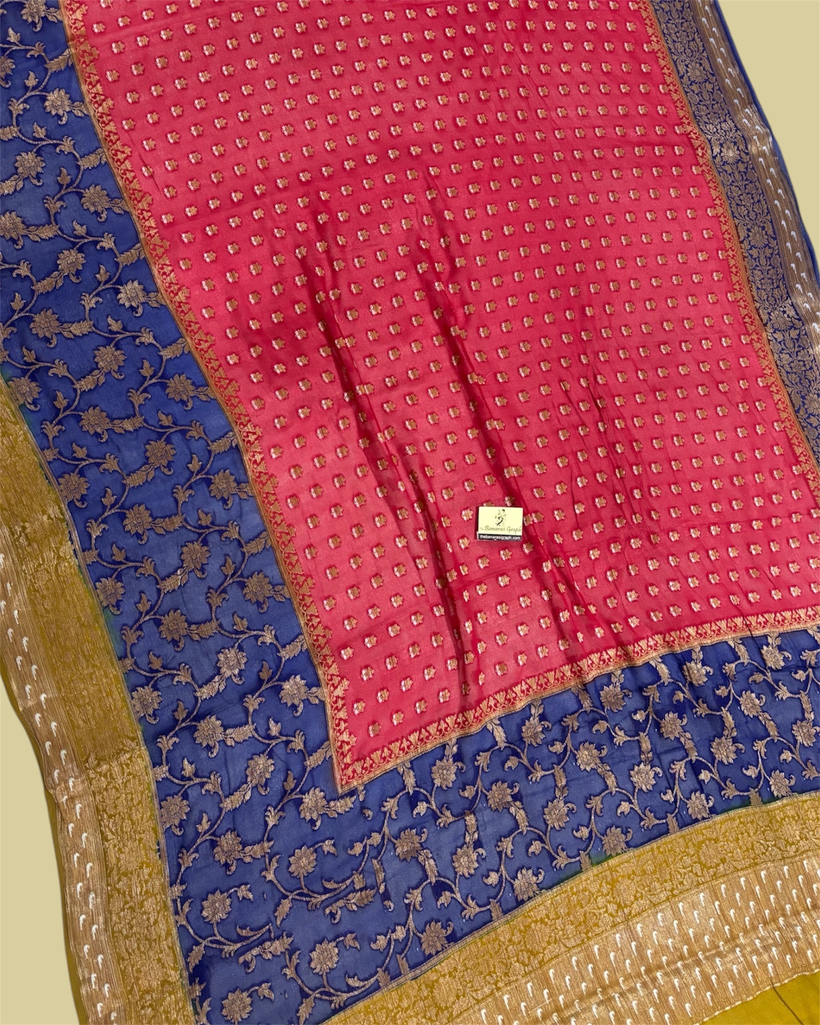 Pure Khaddi Chiffon Reshmi Zari - Banarasi Saree