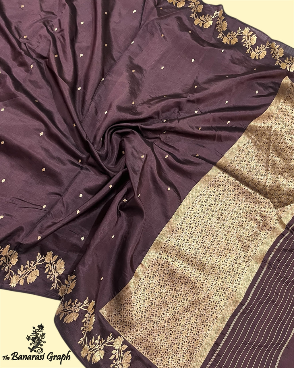 Pure Raw Mango Handloom Silk - Kadhua Motifs Banarasi Saree