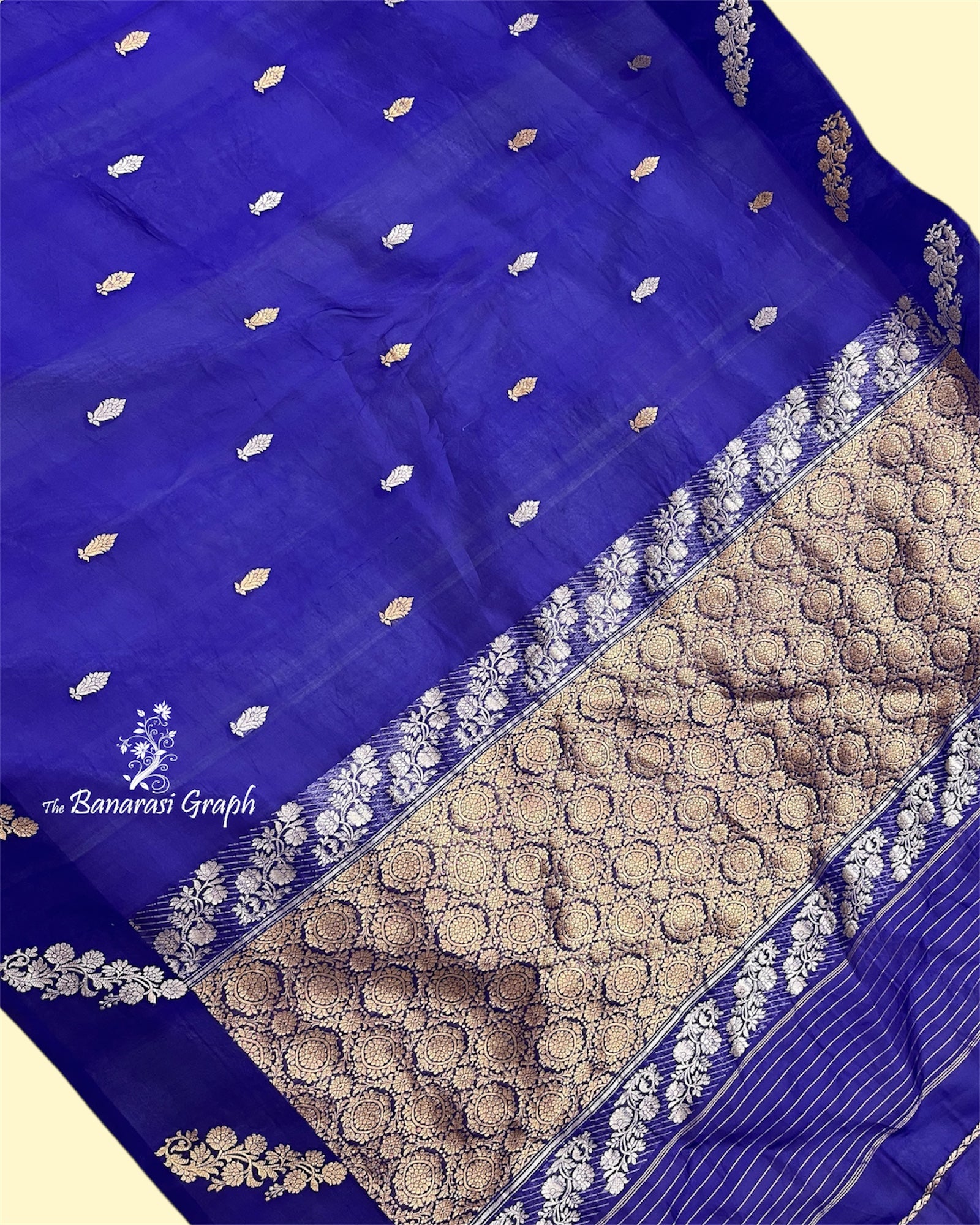 Pure Kora Handloom Silk - Kadhua Motifs sona Rupa Banarasi Saree