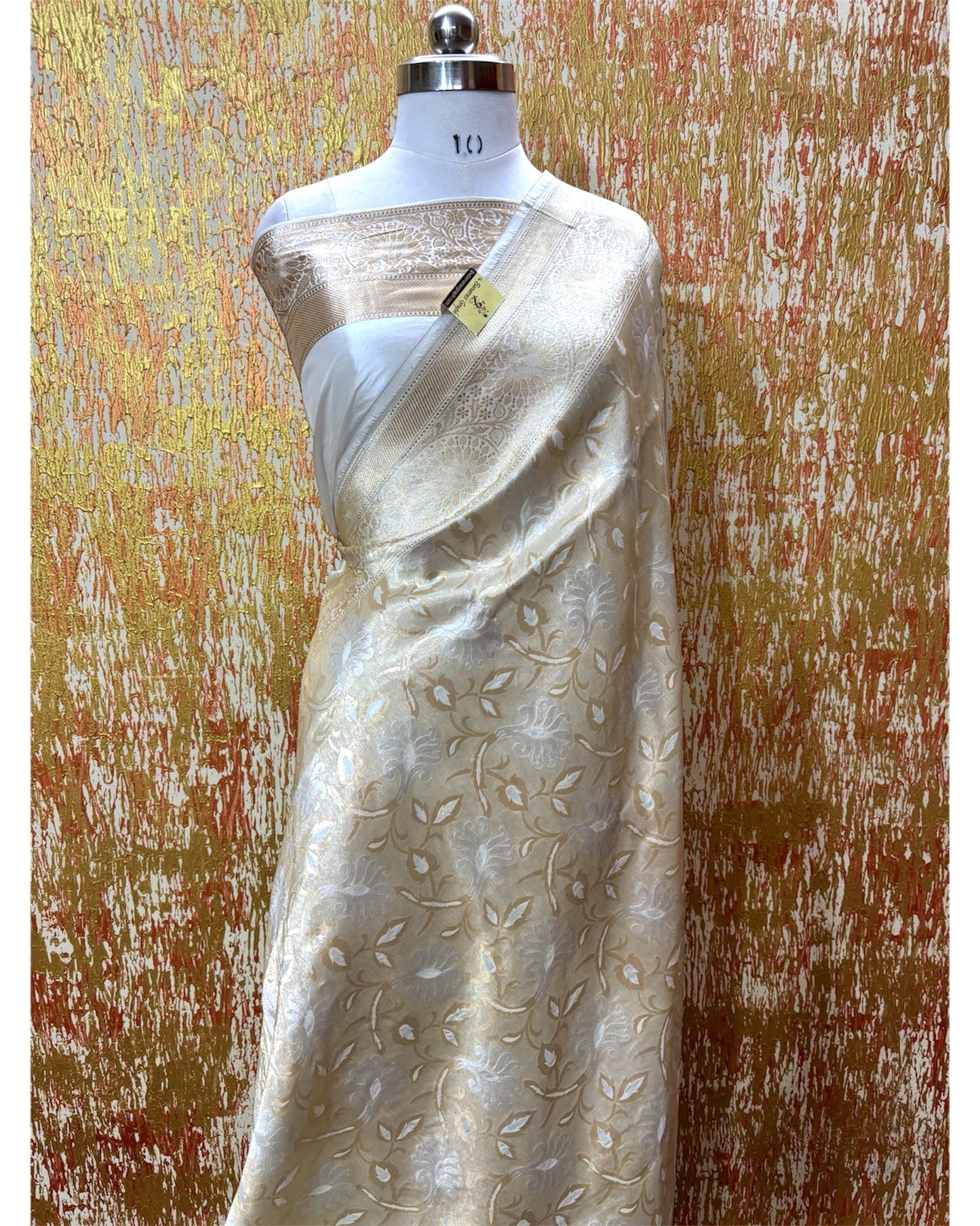 Pure Katan Handloom Silk - All Over Jaal Work With Meenakari Banarasi Saree