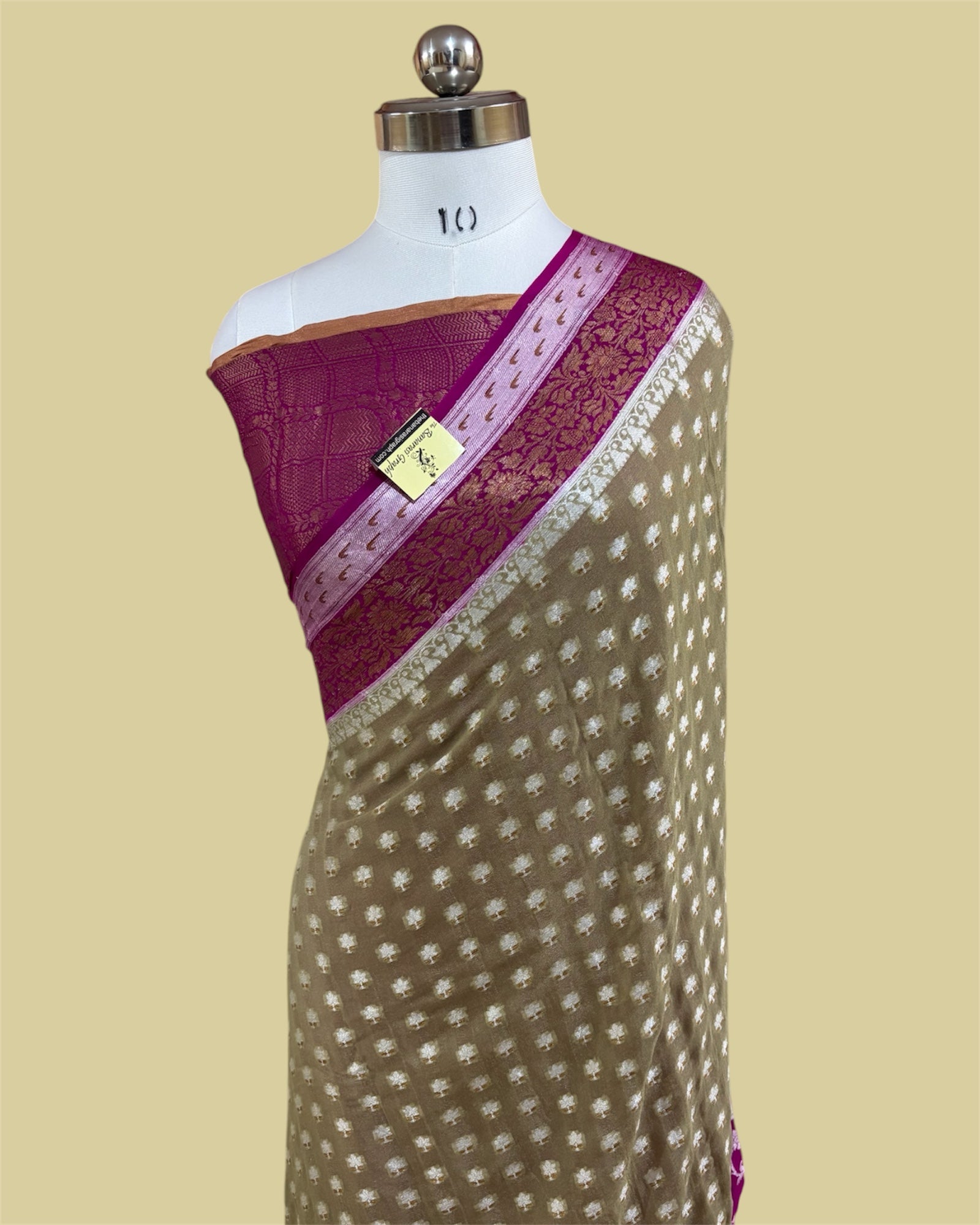Pure Khaddi Chiffon Reshmi Zari - Banarasi Saree