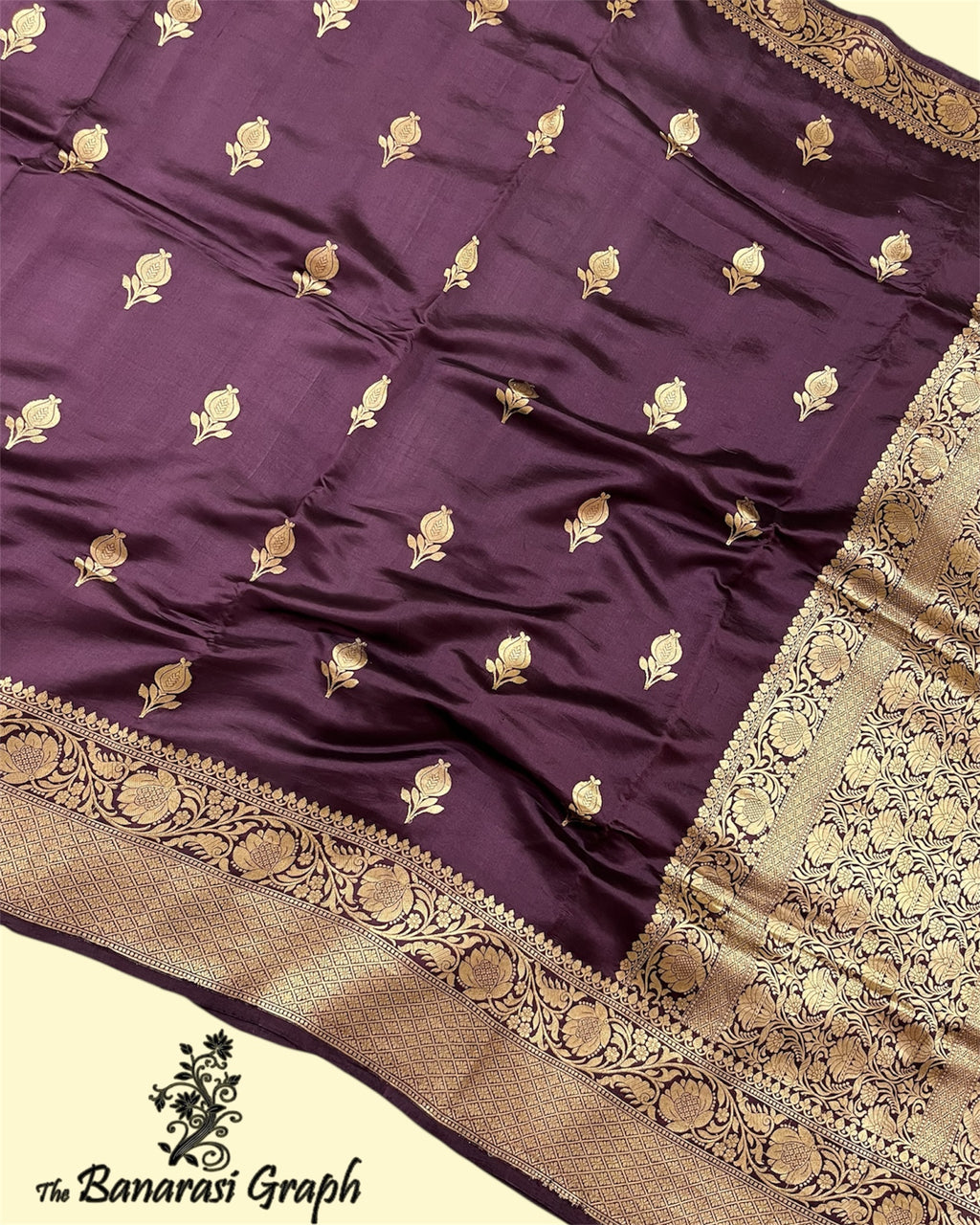Pure Raw Mango Handloom Silk - Kadhua Motifs Banarasi Saree