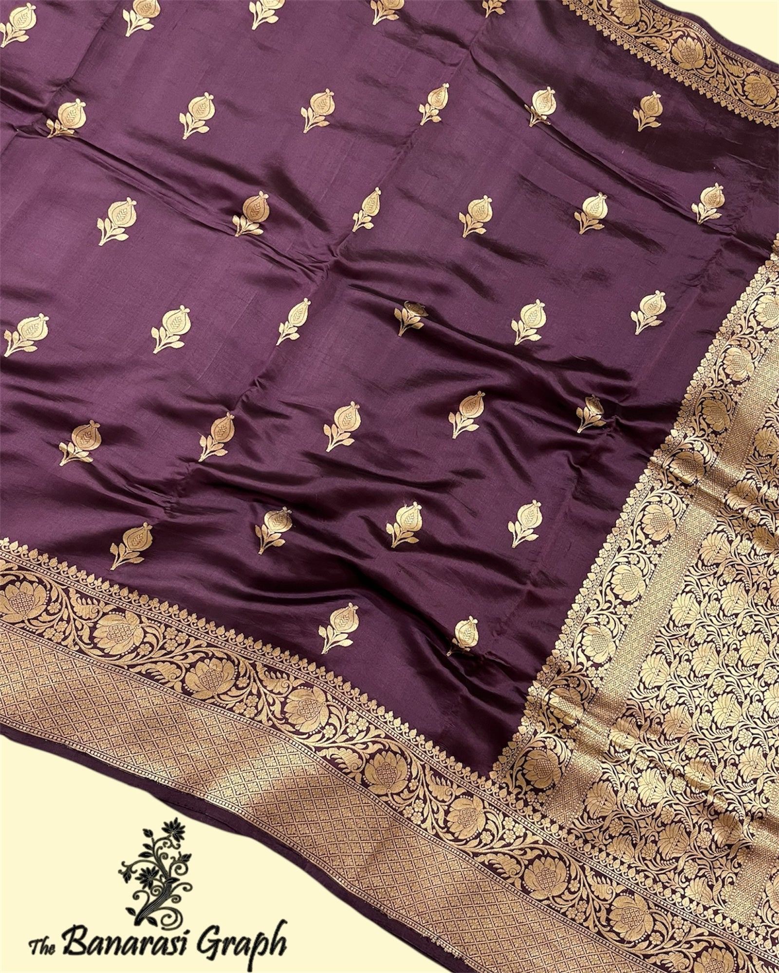 Pure Raw Mango Handloom Silk - Kadhua Motifs Banarasi Saree
