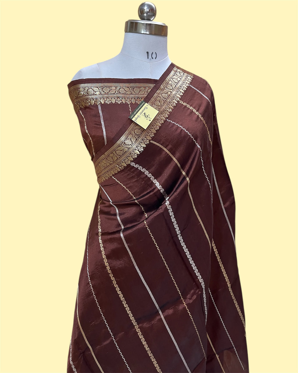 Pure Raw Mango Handloom Silk - Kadhua Motifs Banarasi Saree