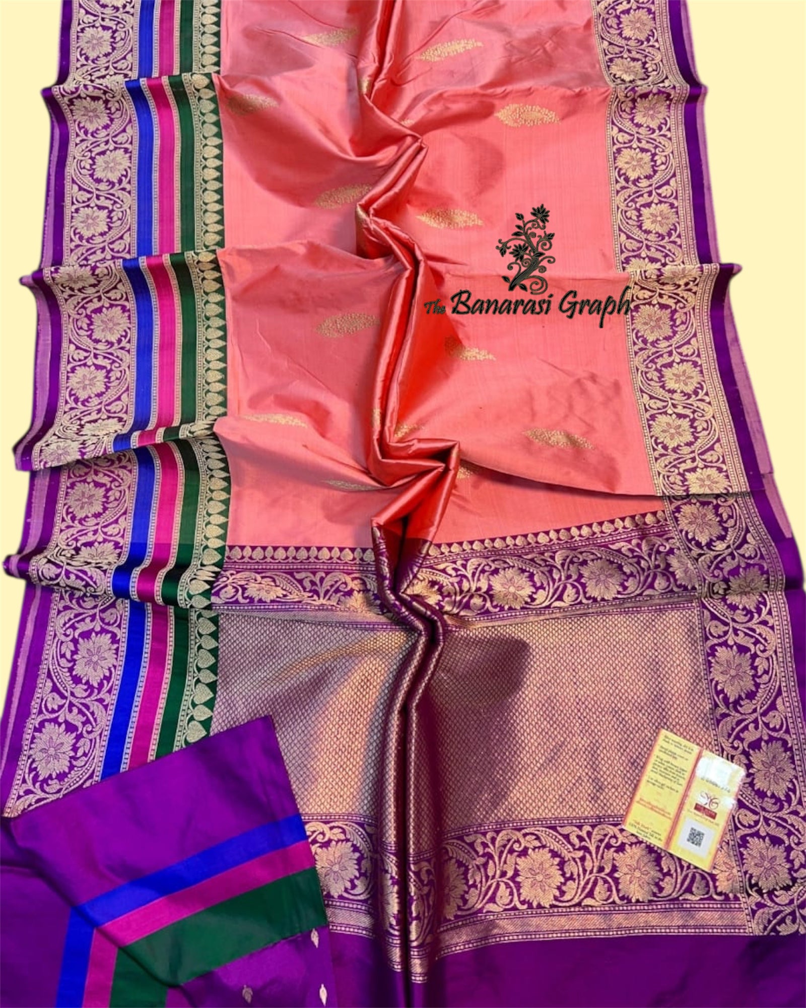 Pure Katan Handloom Silk - Kadhua Motifs Banarasi Saree