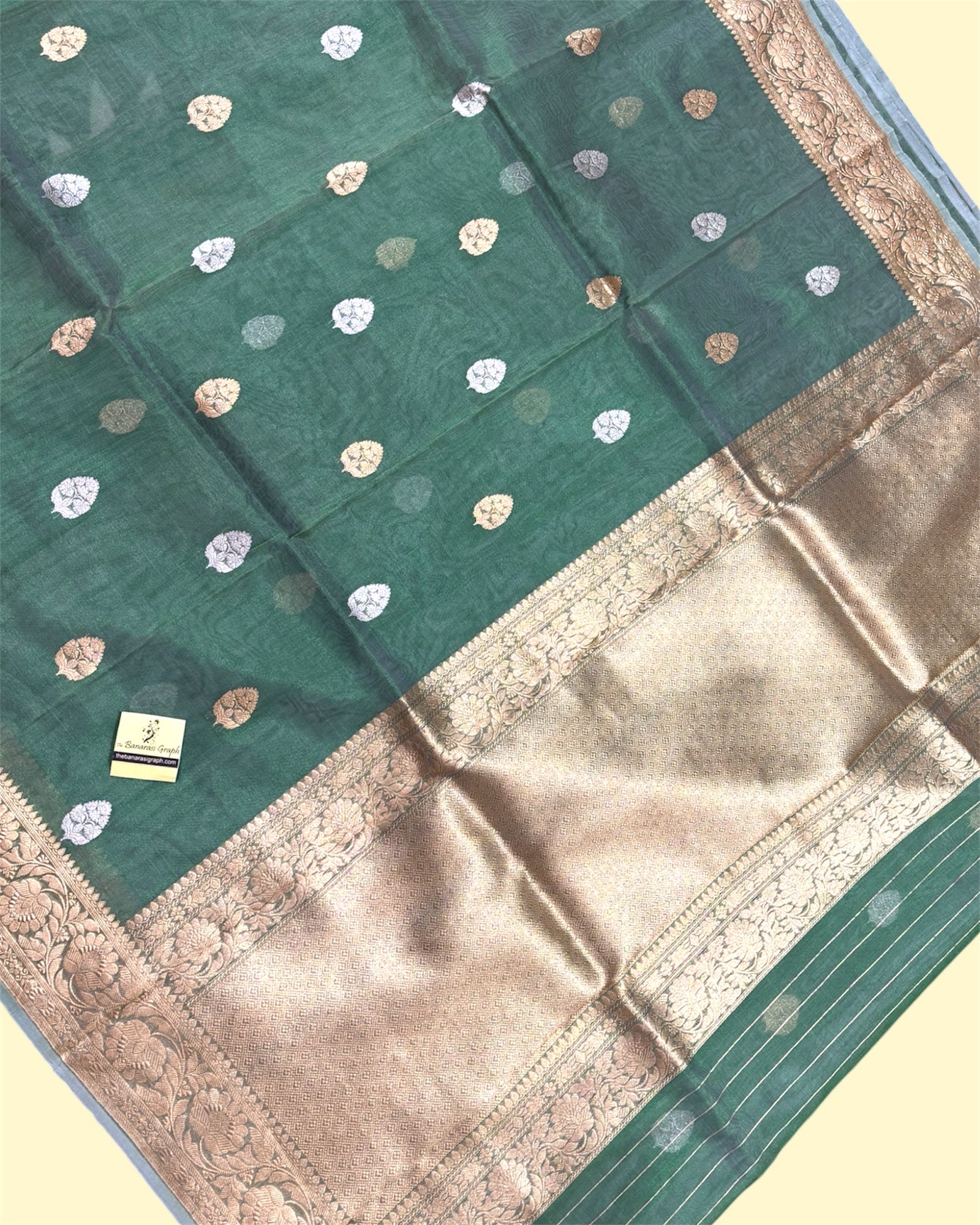 Pure Tissue Handloom Silk - Kadhua Motifs Sona Rupa Banarasi Saree