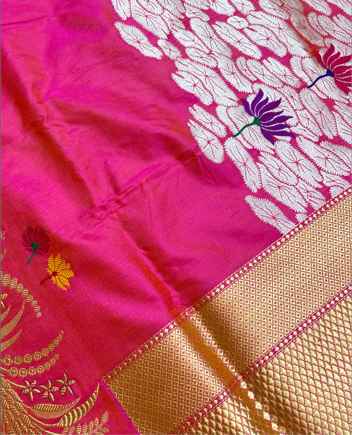 Pure Katan Handloom Silk - Kadhua Work Banarasi Saree