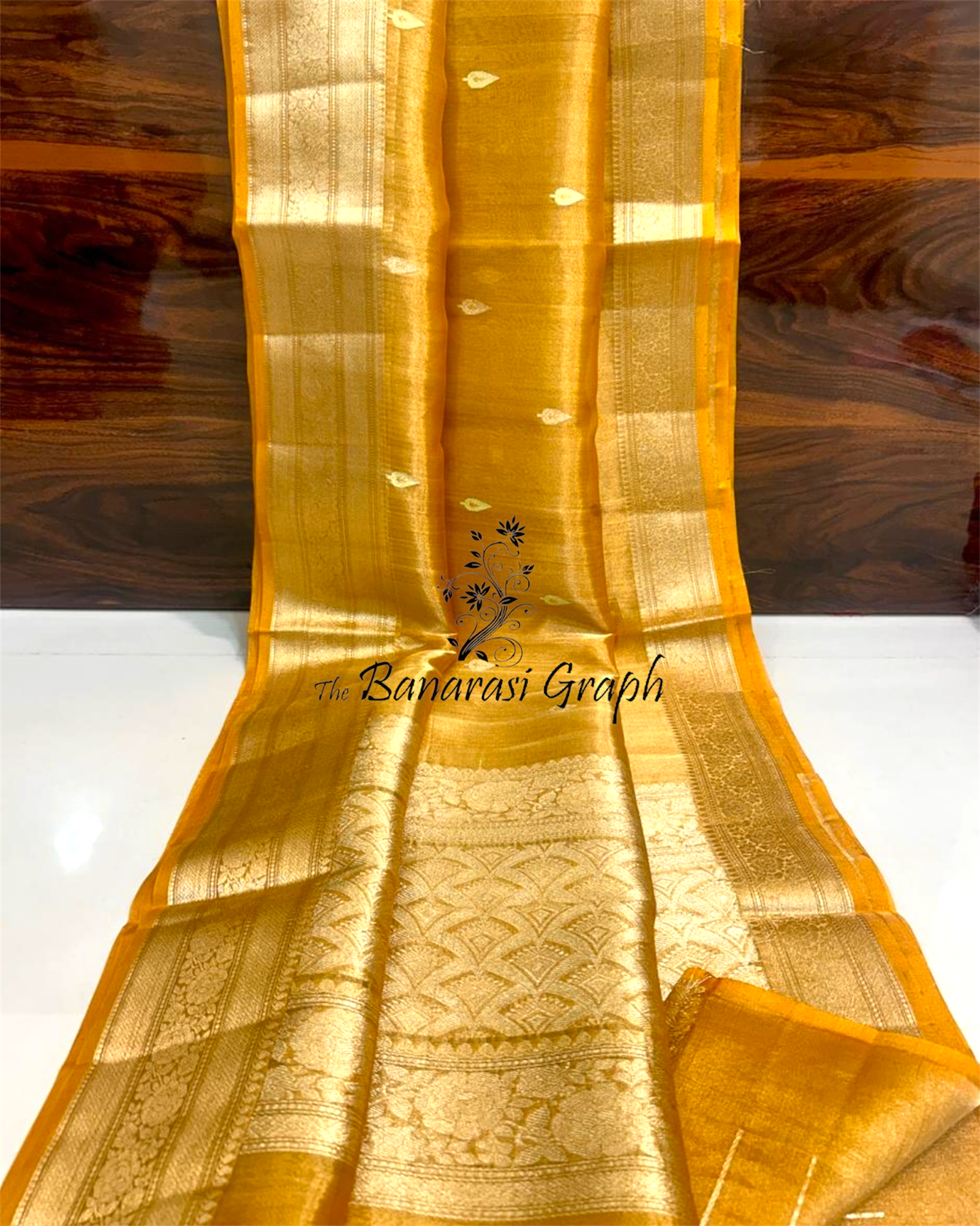Pure Kora Tissue Handloom Silk - Sona Rupa Kadhua Motifs Banarasi Saree