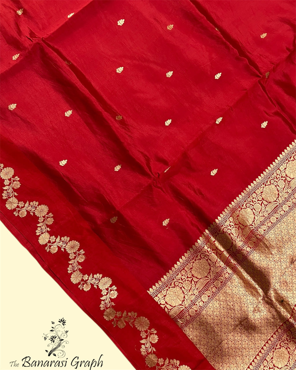 Pure Raw Mango Handloom Silk - Kadhua Motifs Banarasi Saree