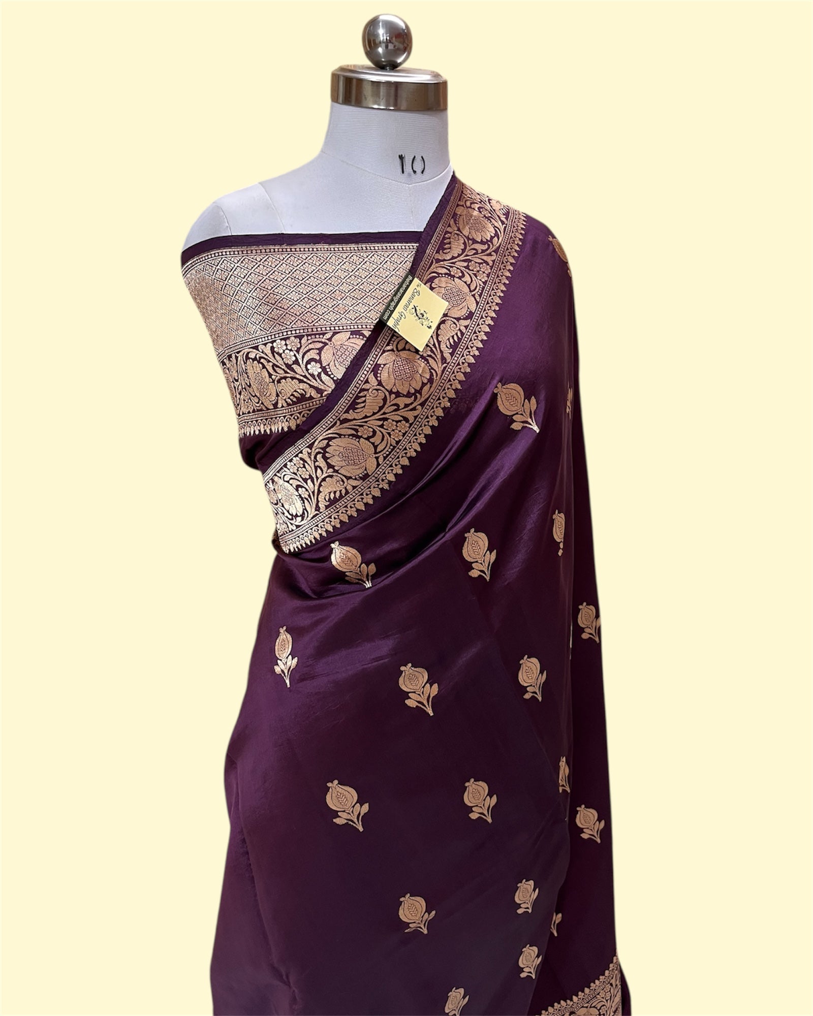 Pure Raw Mango Handloom Silk - Kadhua Motifs Banarasi Saree