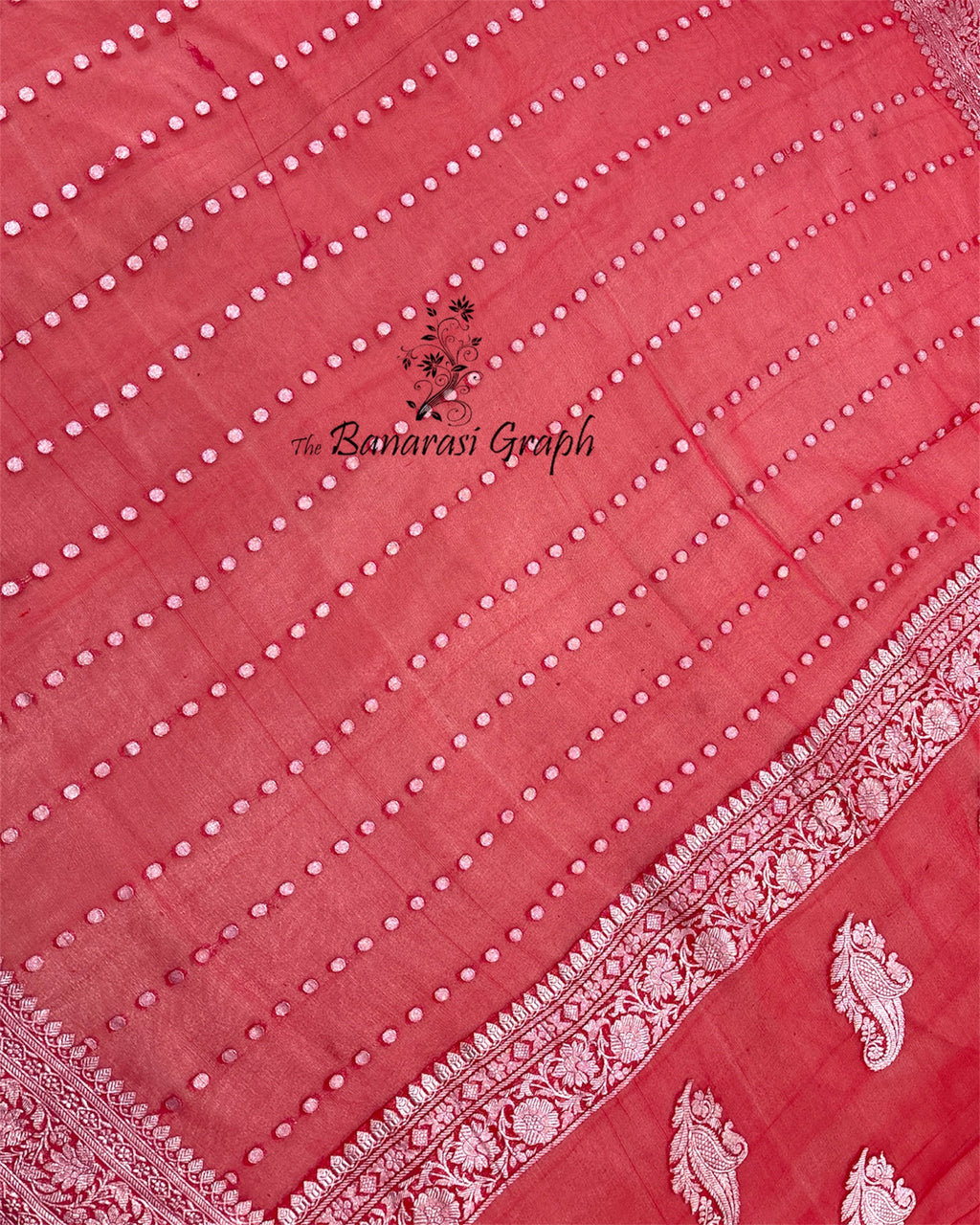 Khaddi Georgette Silver Zari - Pure Banarasi saree