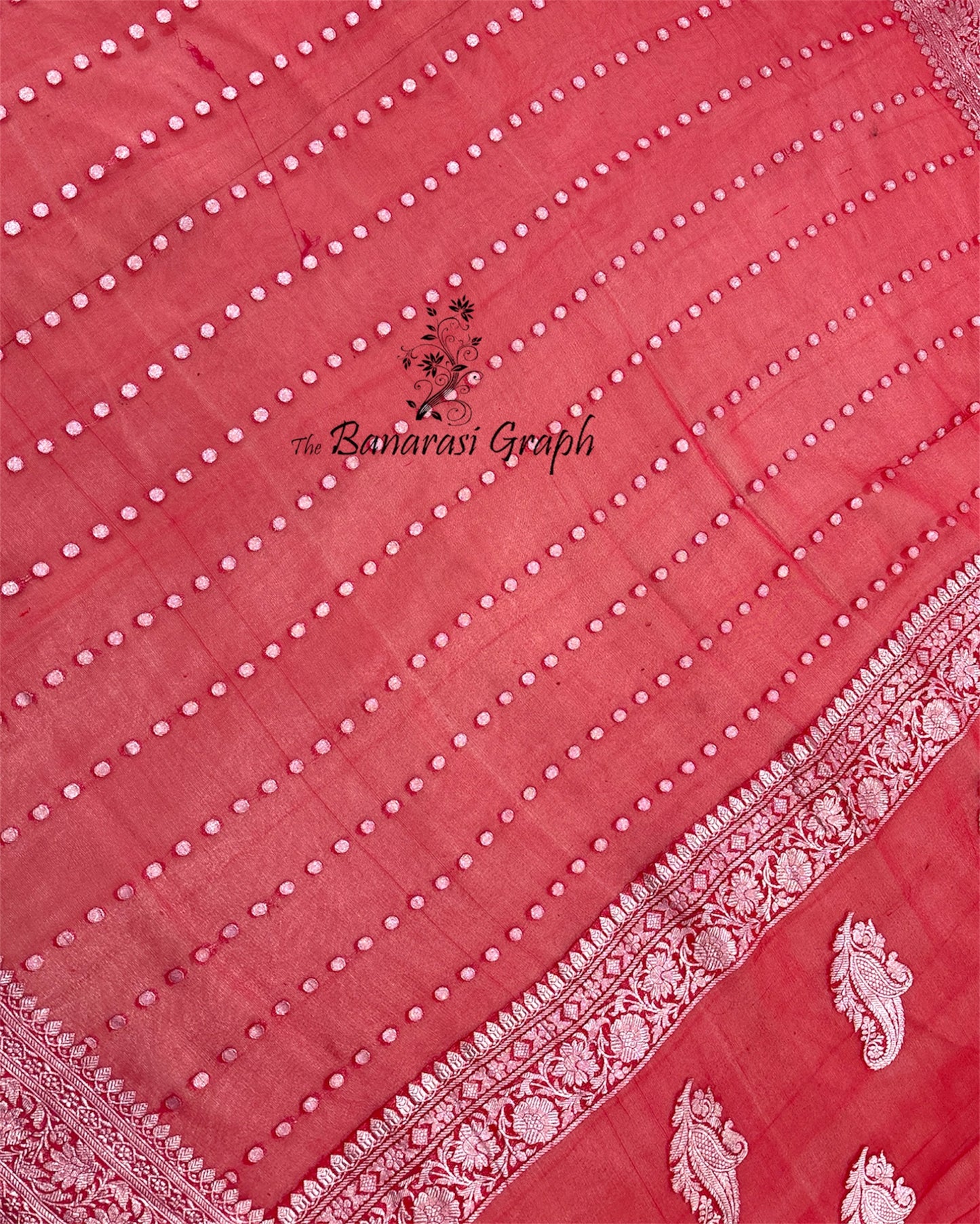 Pure Khaddi Georgette Silver Zari - Banarasi saree