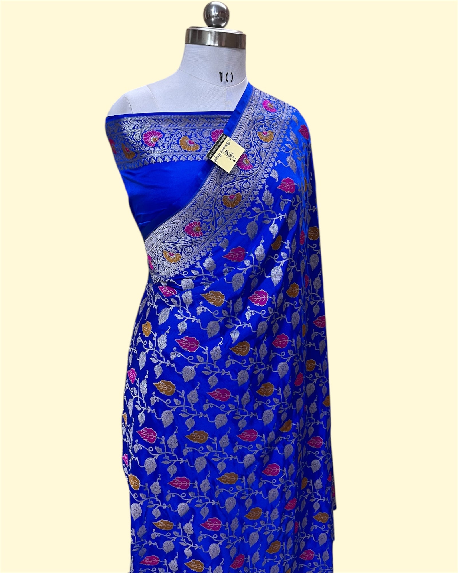 Premium Mashru Silk - All Over Jaal Work with Meenakari Banarasi Saree