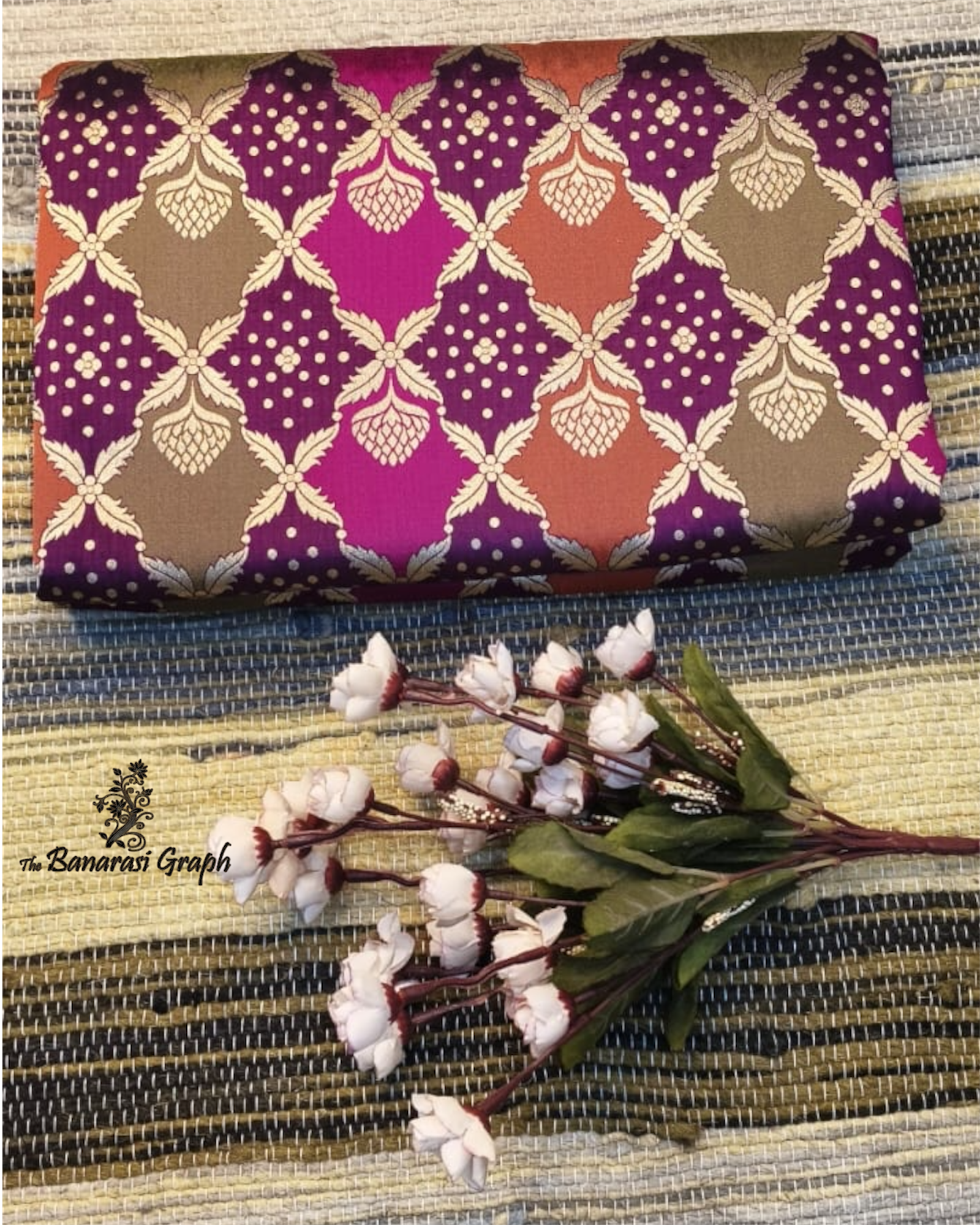 Rangkart Pure Katan Handloom Silk - Jaal Work Banarasi Saree