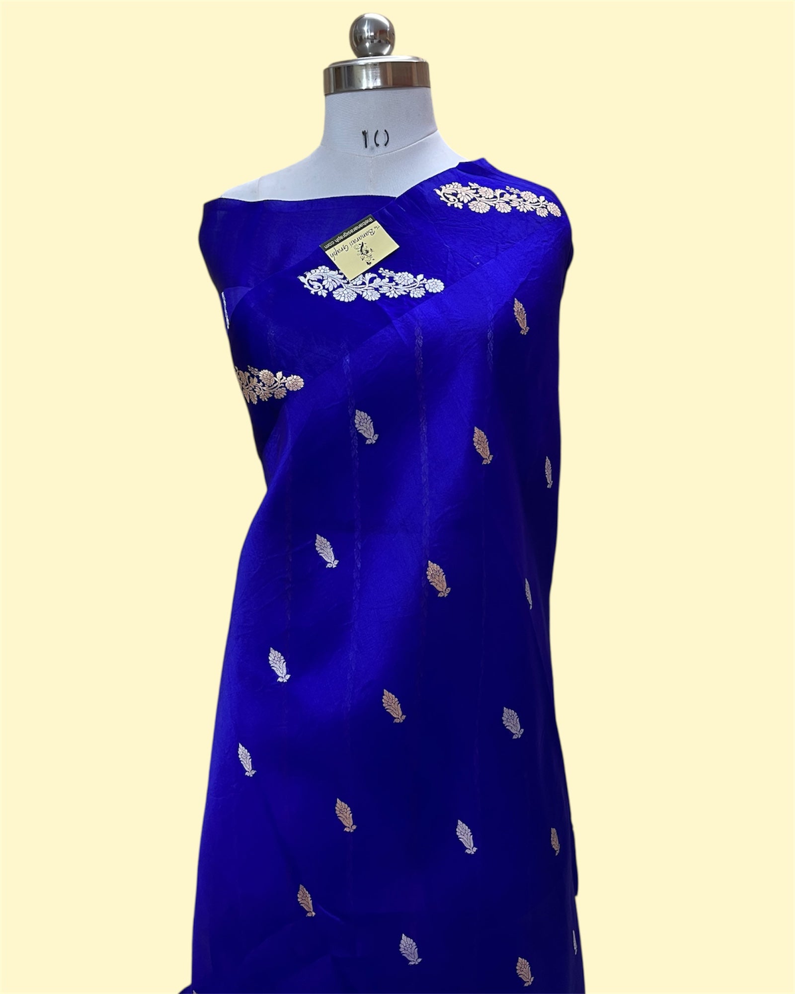 Pure Kora Handloom Silk - Kadhua Motifs sona Rupa Banarasi Saree