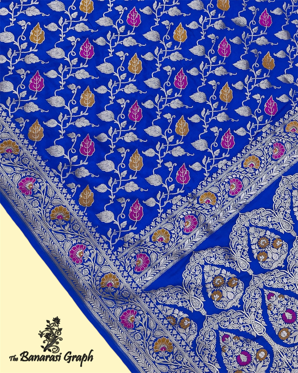 Premium Mashru Silk - All Over Jaal Work with Meenakari Banarasi Saree