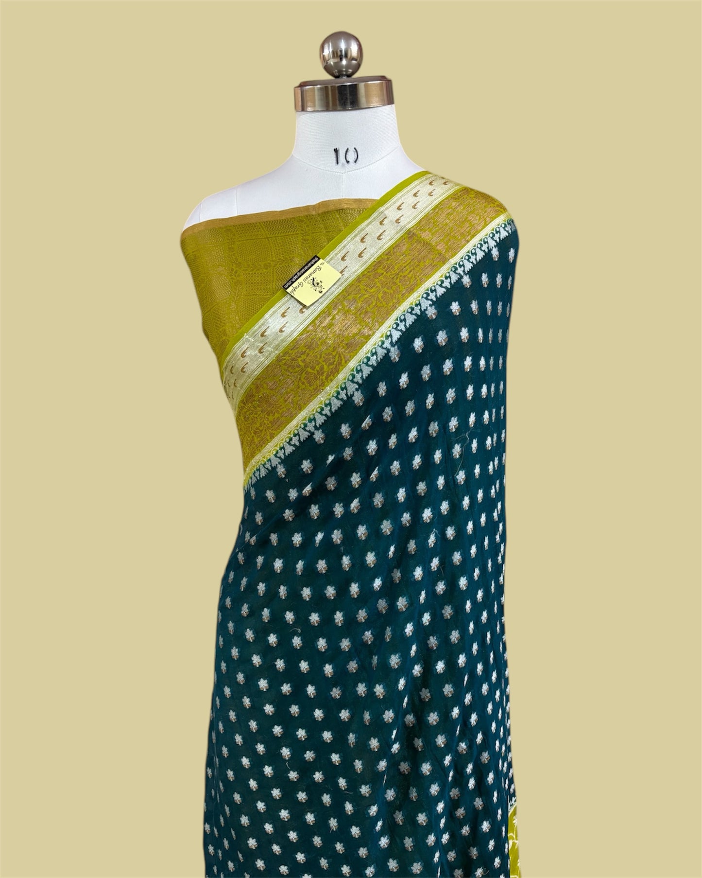 Pure khaddi Chiffon Reshmi Zari - Banarasi Saree