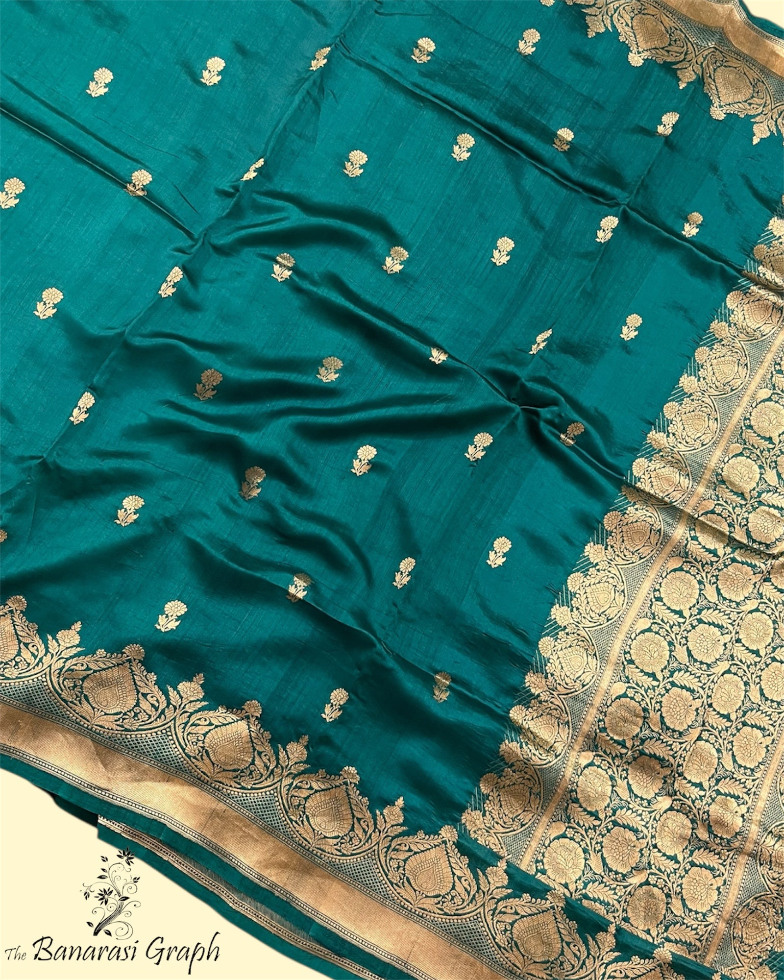 Pure Raw Mango Handloom Silk - Kadhua Motifs Banarasi Saree